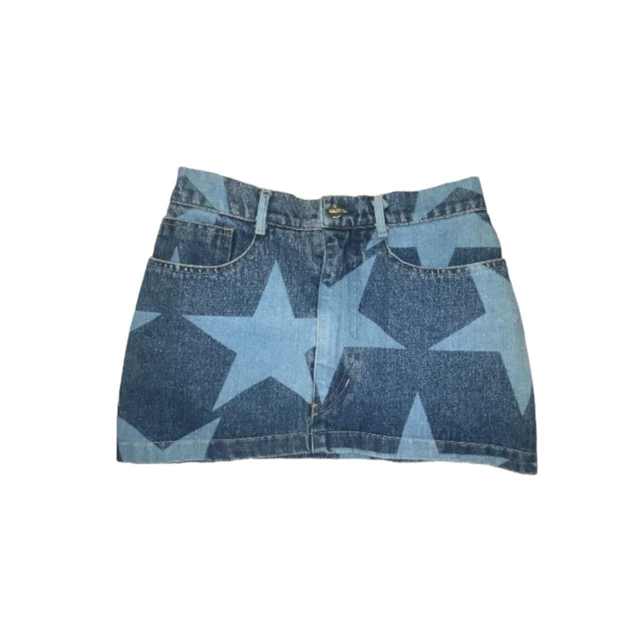 Vivienne Westwood Vintage 1986 S/S Mini-Crini Star Denim Miniskirt Size 26" / US 2 / IT 38 - 1 Thumbnail
