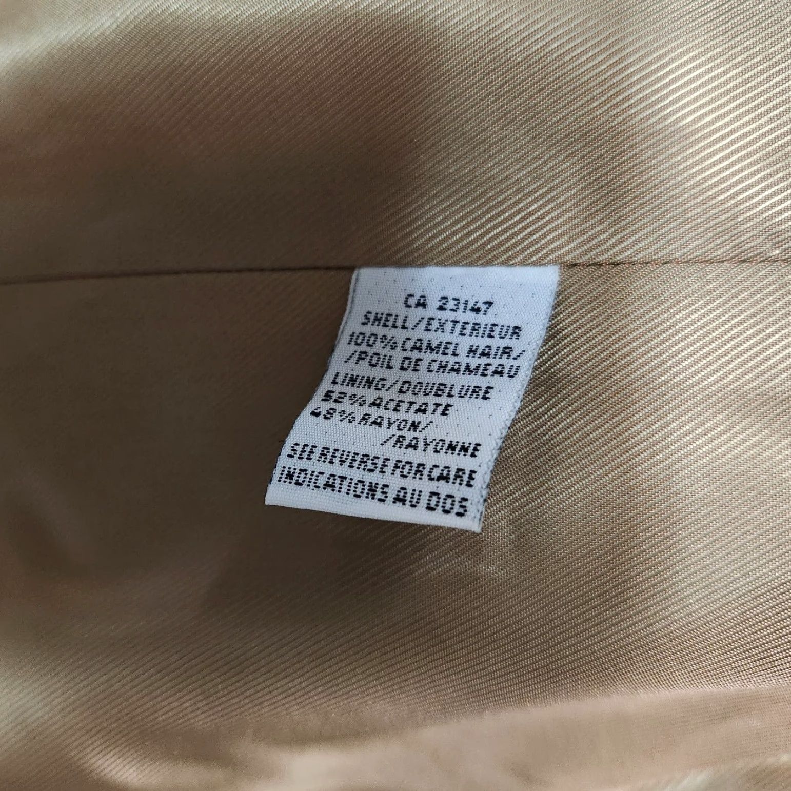 Talbots VINTAGE Talbots Petite 100% Camel Hair Tan Buttonfront Office Jacket-Size 12P Jacket Womens 90s Minimalist Beige City Teacher Classic 12P Size XL / US 12-14 / IT 48-50 - 7 Thumbnail