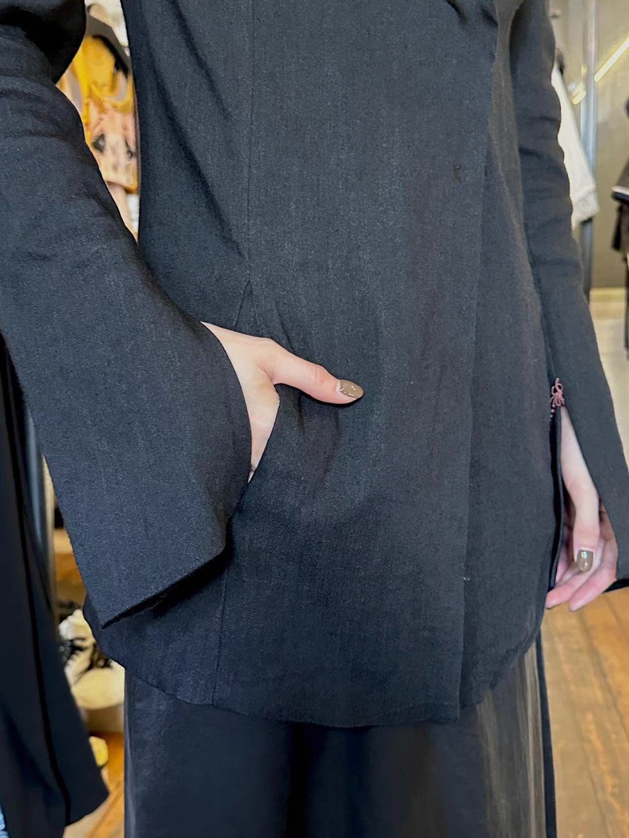 Peachoo + Krejberg PEACHOO + KREJBERG 14FW women’s shawl‑collar blazer Ｑ25 Size S / US 4 / IT 40 - 3 Thumbnail