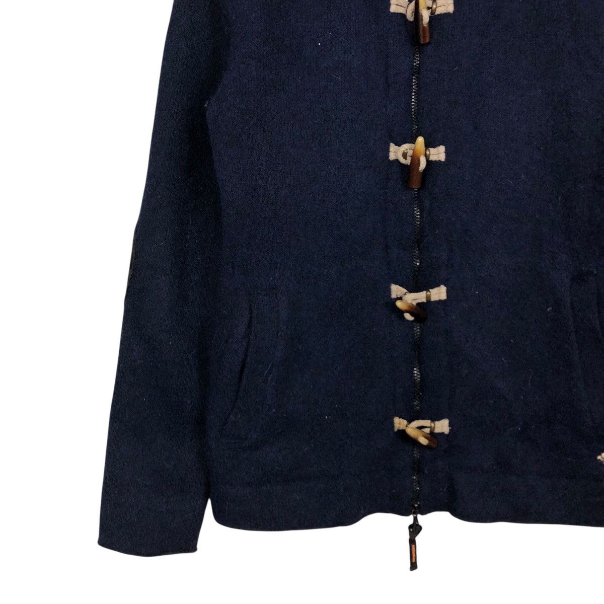 Blue Blue Japan 📌Vintage Wool Jacket Heart Peace & Love Indigo Biker Style Size US M / EU 48-50 / 2 - 5 Thumbnail