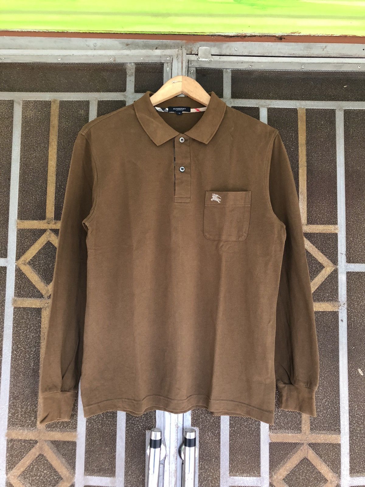 Burberry Burberry London Long Sleeve Polos Size US L / EU 52-54 / 3 - 1 Thumbnail