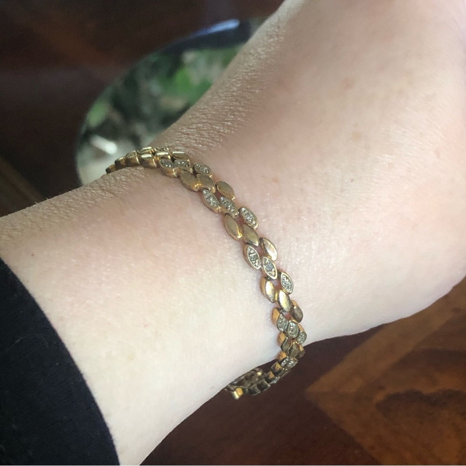 Vintage Vintage SETA genuine diamond gold link bracelet Size ONE SIZE - 2 Thumbnail