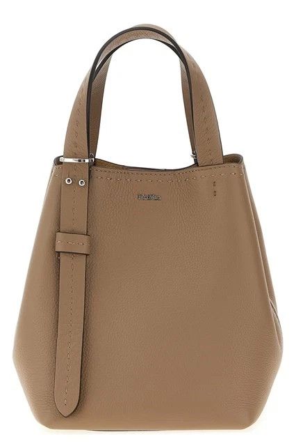 MAX MARA Archetipo XS Beige Leather Top Handle Bag New