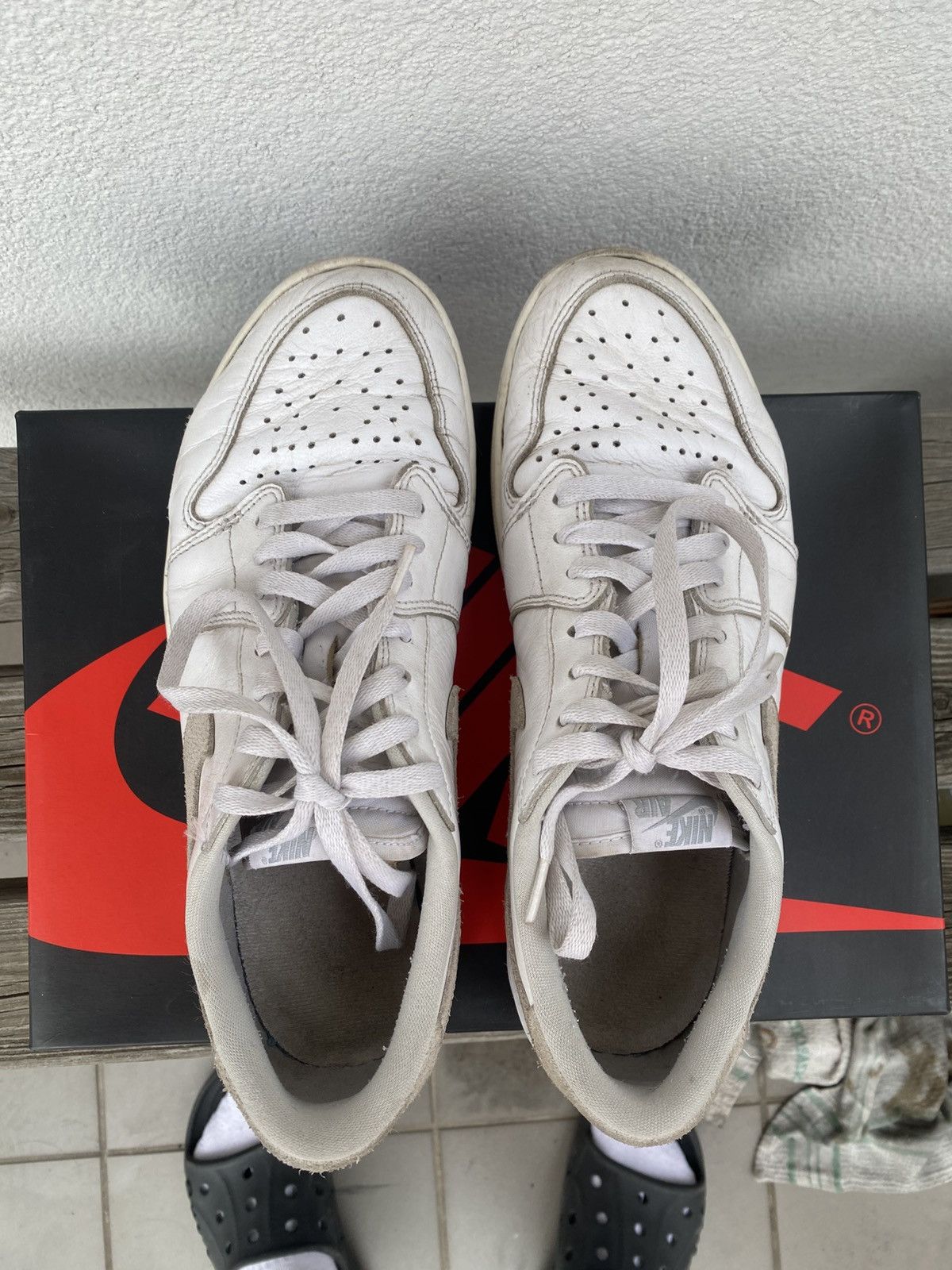 Jordan Brand × Nike nike Air Jordan 1 Low OG Neutral Grey 85 sneakers Size US 10.5 / EU 43-44 - 5 Thumbnail