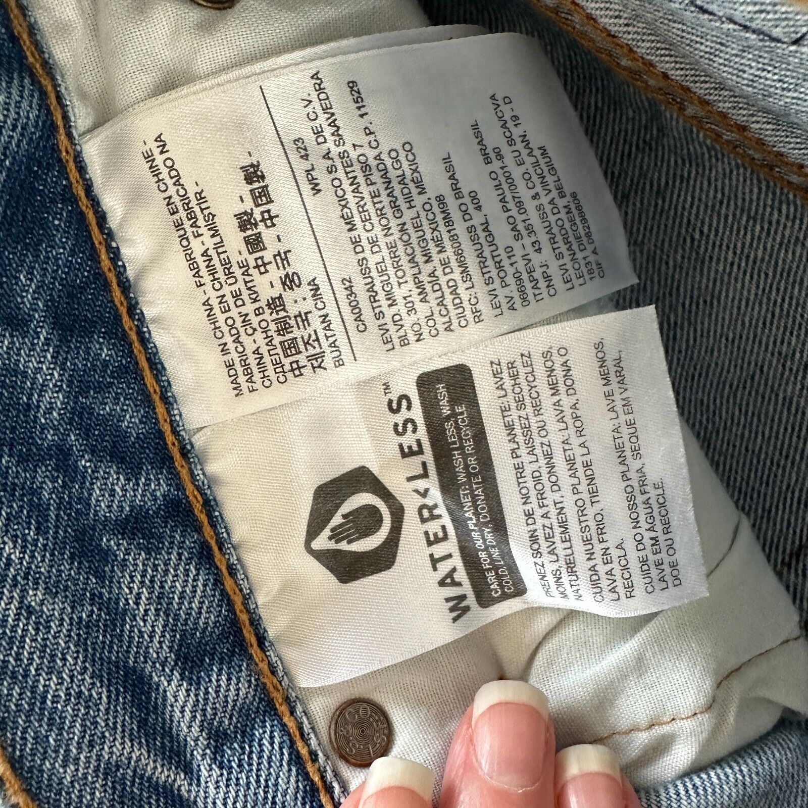 Lee NWT Lee 501 Skinny Non Stretch Distressed Button Jean 29 Size 29" - 11 Thumbnail