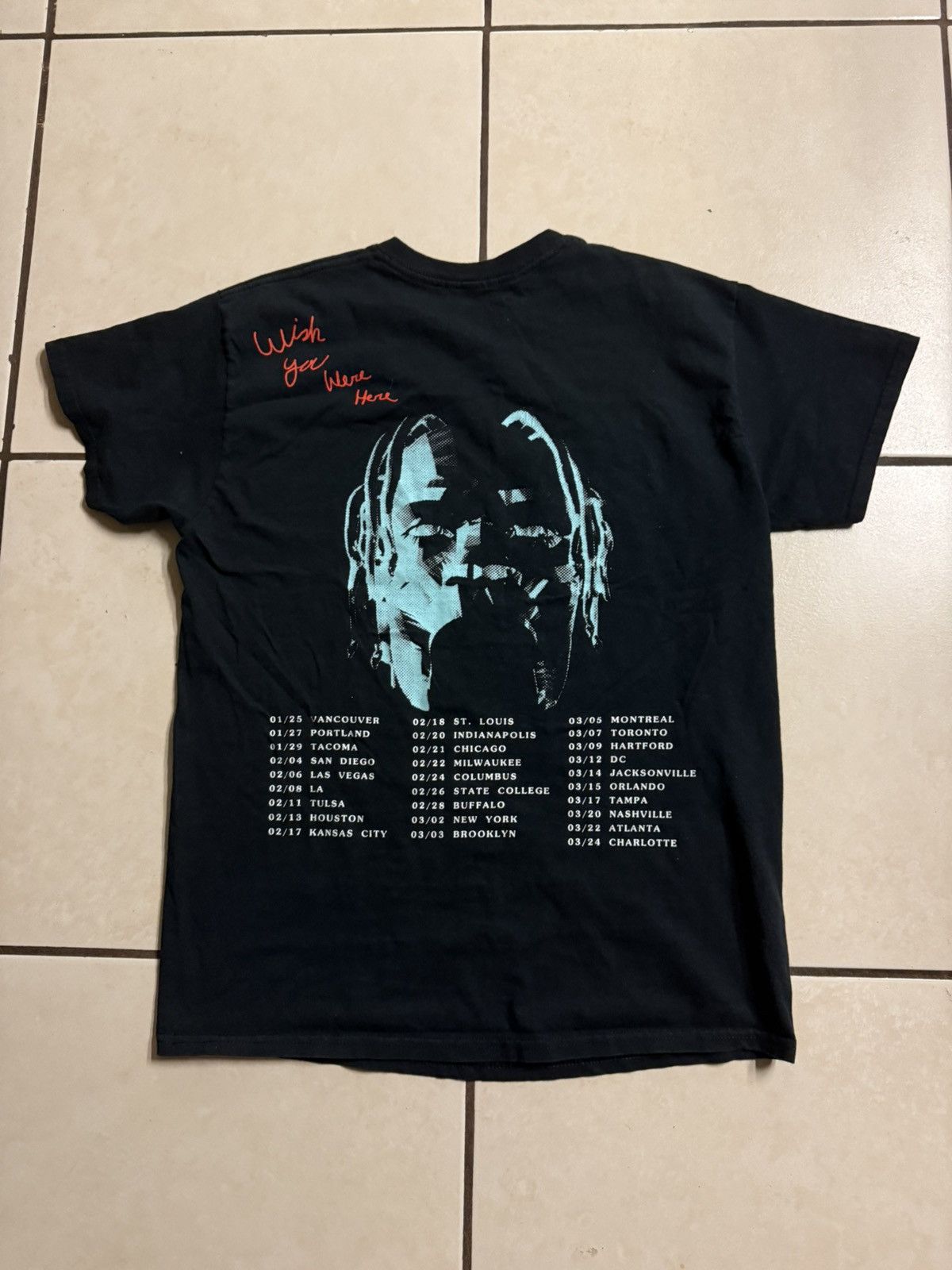 Travis Scott Travis Scott Astroworld Tour Tee Wish You Were Here Size US M / EU 48-50 / 2 - 1 Thumbnail
