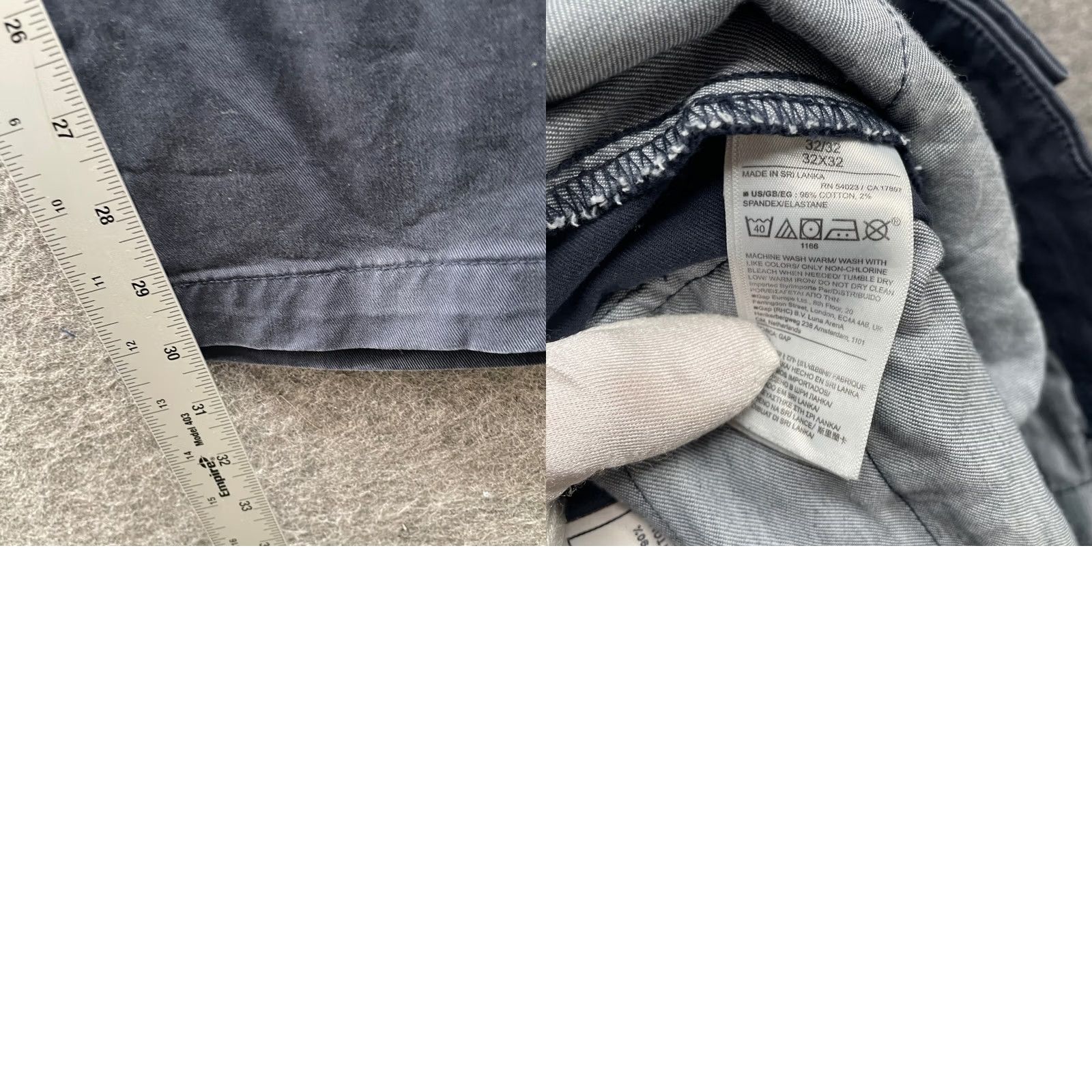 Gap Gap Chino Pants Mens 32x32 (32x30) Navy Blue Khaki Baggy Fit Relaxed Stretch Size US 32 / EU 48 - 8 Thumbnail