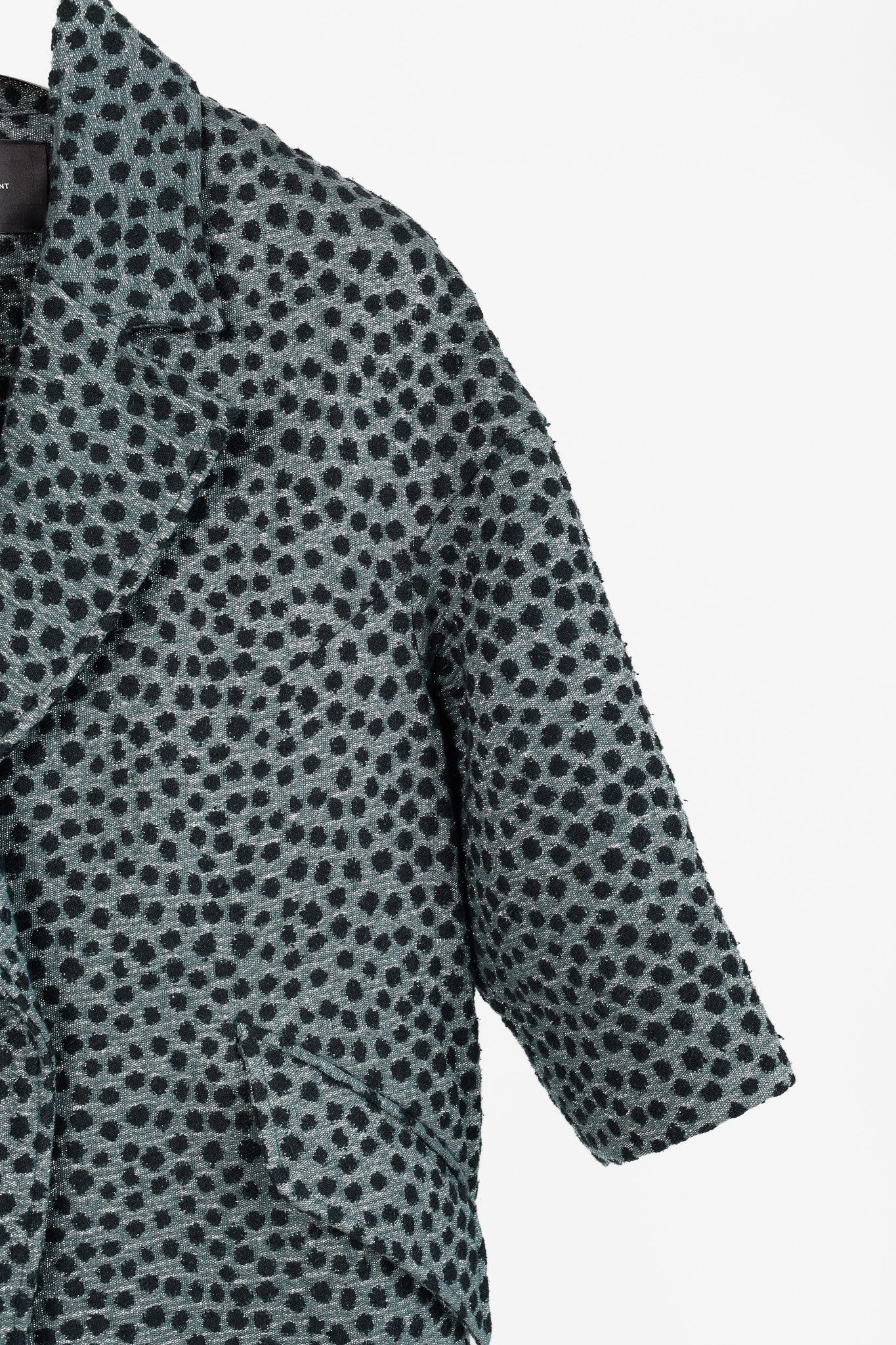 Isabel Marant Isabel Marant Albury Teal Metallic Spotted-Jacquard Jacket Size S / US 4 / IT 40 - 5 Thumbnail