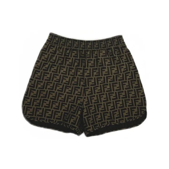 Fendi Fendi Brown Logo Print Relaxed Shorts -2507 Size 35" - 2 Thumbnail