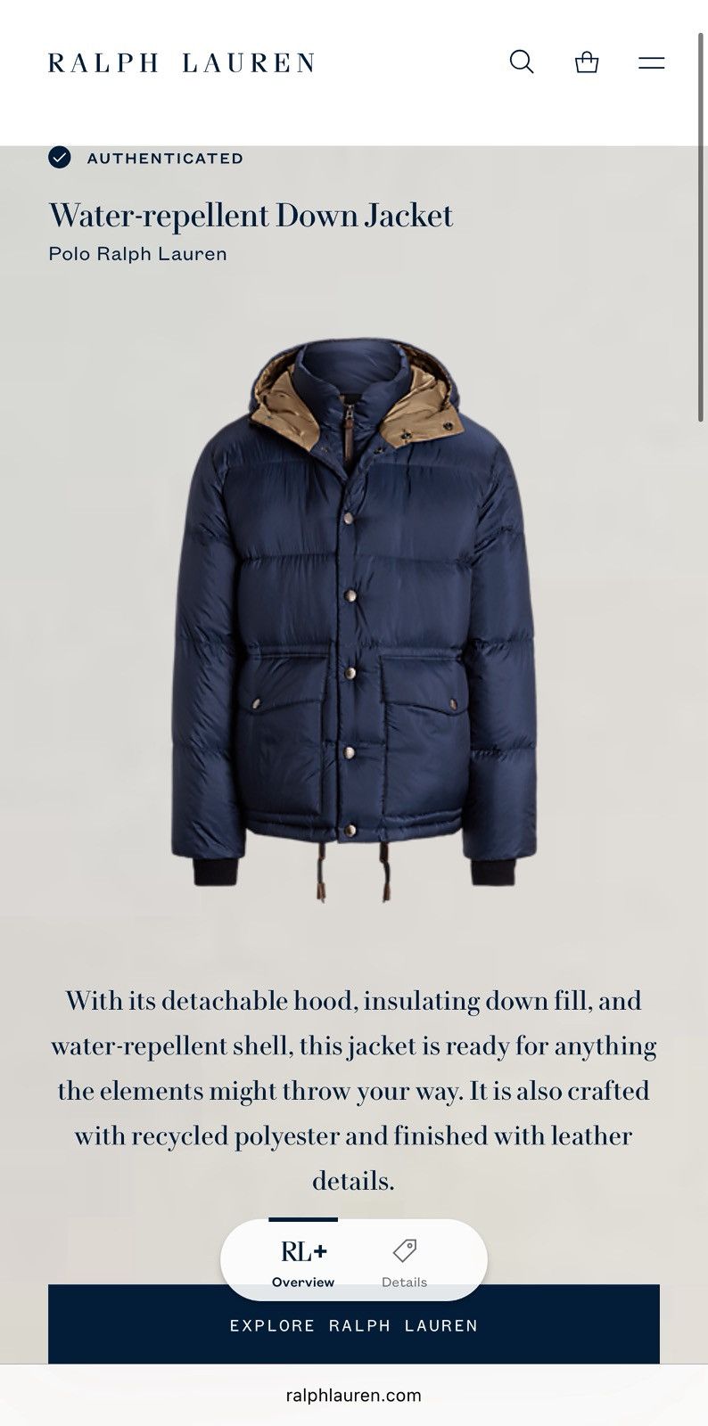 Polo Ralph Lauren 🇺🇸❗️NEW Ralph Lauren Hooded Down Puffer OWR 8/15 NAVY RAINER J Size US XXL / EU 58 / 5 - 3 Thumbnail