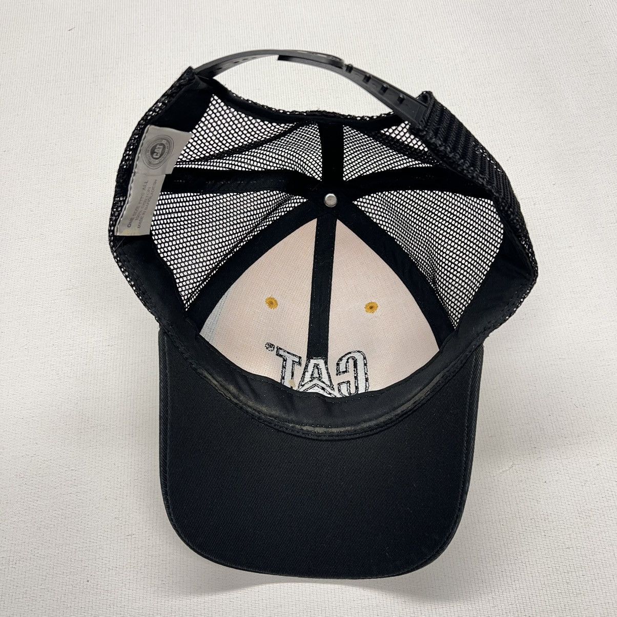 Caterpillar Cat Caterpillar Hat Yellow Black Snap Back Truck Machine Size ONE SIZE - 8 Thumbnail