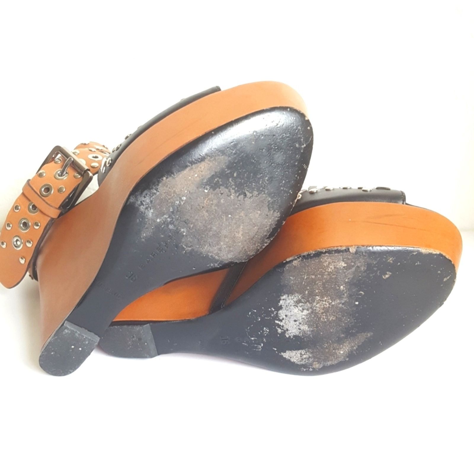 Barbara Bui Barbara Bui Paris Studded Ankle Strap Wedge Platform Leather Size US 6 / IT 36 - 9 Thumbnail