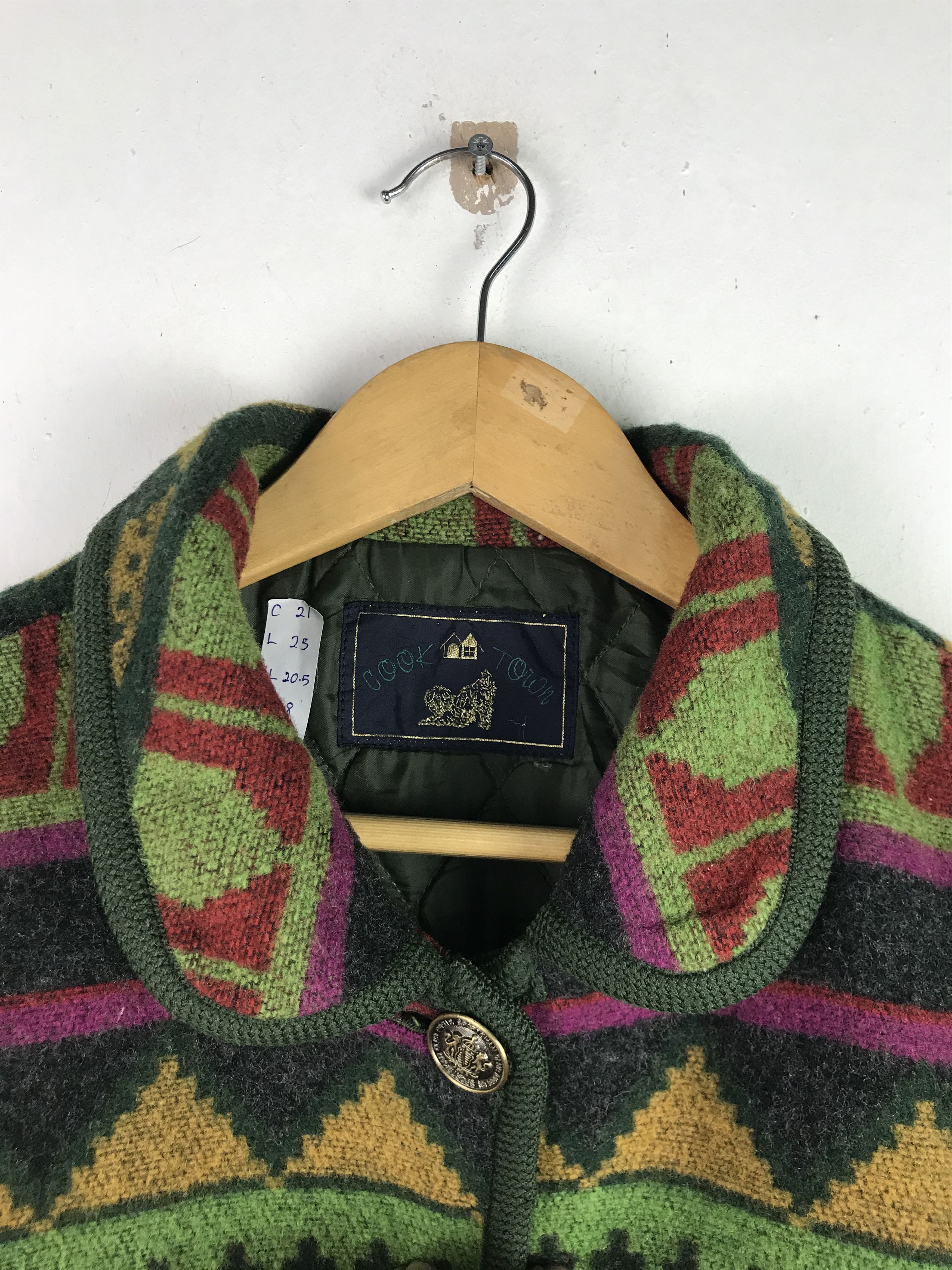 Japanese Brand × Vintage Vintage Navajo Art Wool Jacket Full Button Size US M / EU 48-50 / 2 - 7 Thumbnail