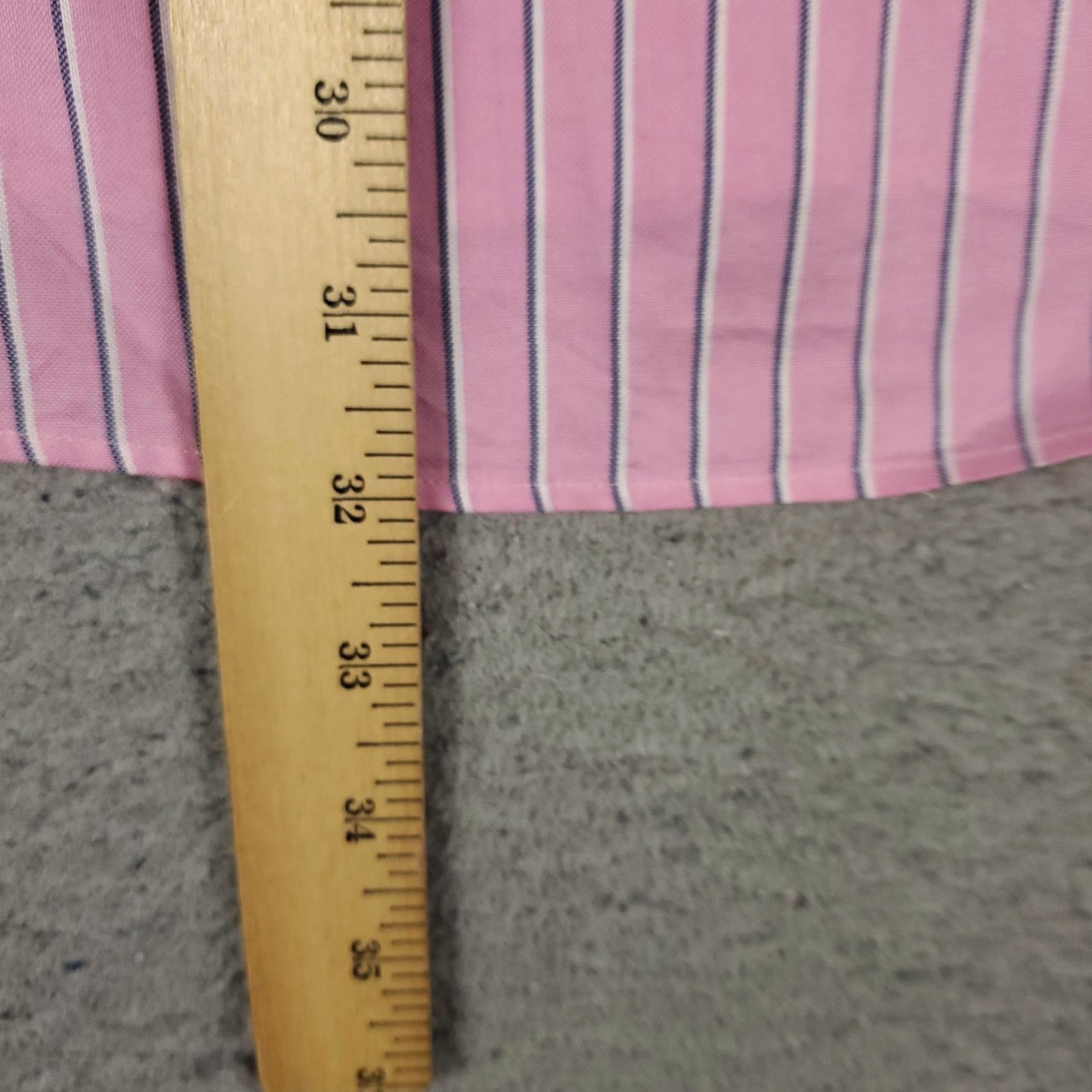 Ralph Lauren VINTAGE Ralph Lauren Men's Dress Shirt Long Sleeve 17 Pink Striped Classic Fit Business Preppy Size 46R - 5 Thumbnail
