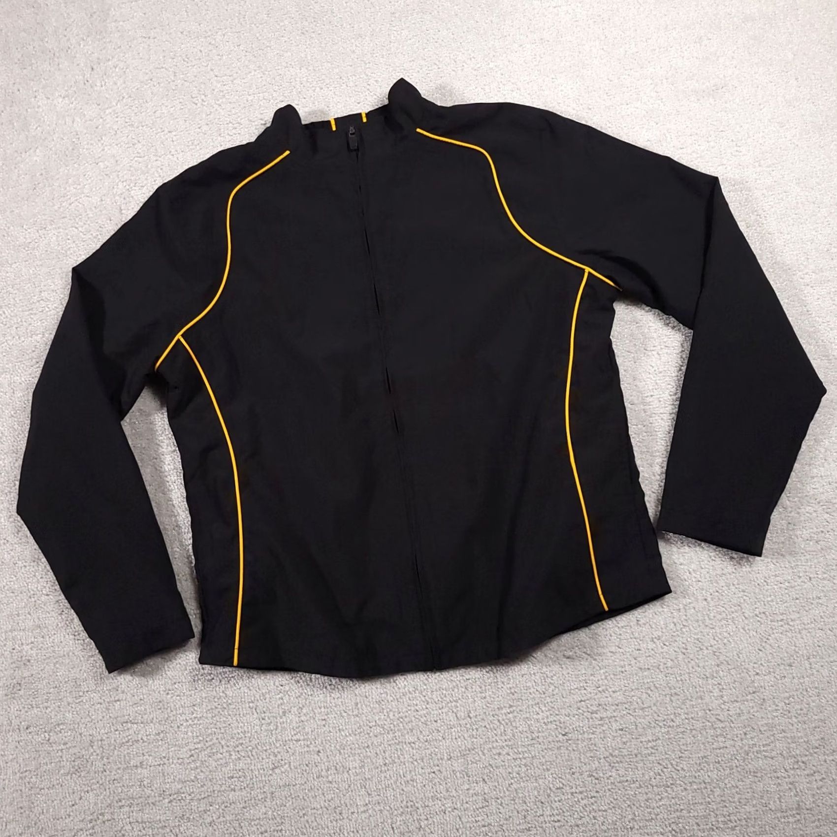 Russell Athletic VINTAGE Russell Athletic Jacket Womens Medium Wind Breaker Full Zip Black Long Sleeve Size M / US 6-8 / IT 42-44 - 2 Thumbnail