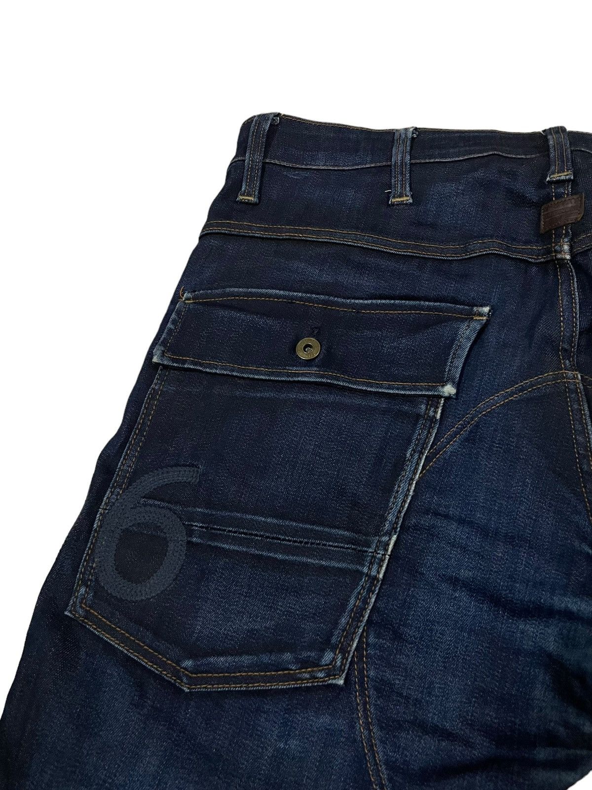 G-Star Vintage G Star Raw Double Knee Denim Pad Biker Pants Jeans Size US 33 - 13 Thumbnail