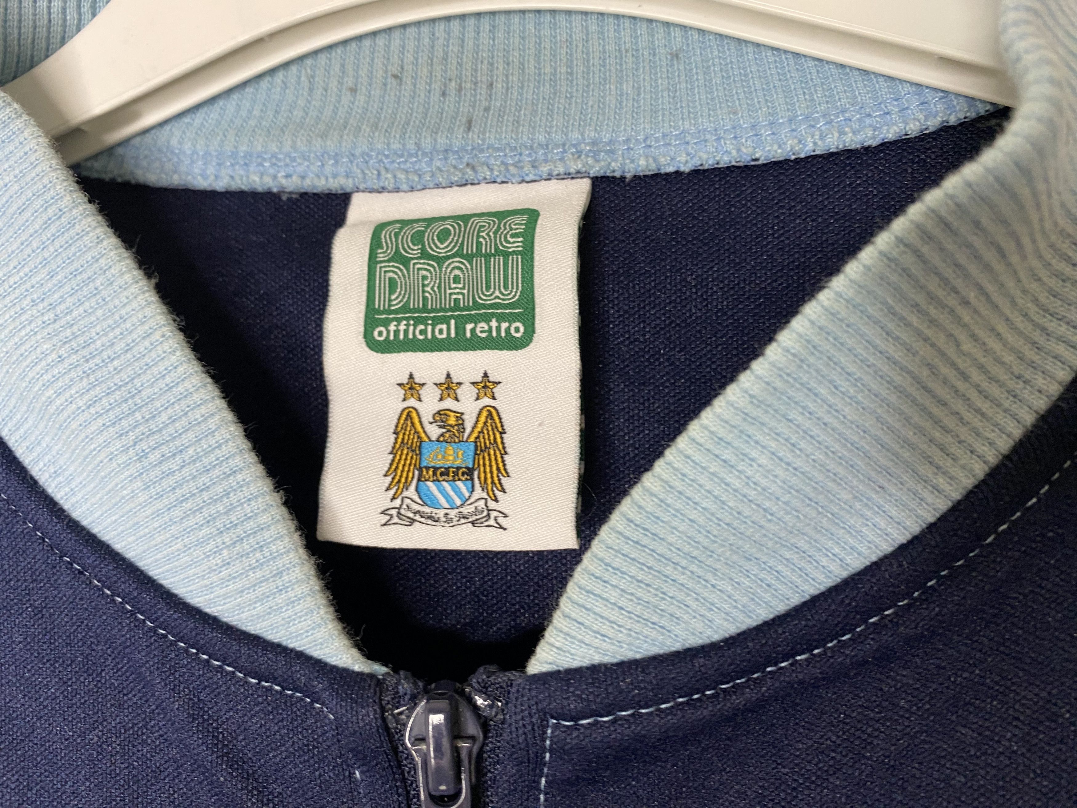 UEFA × Umbro MANCHESTER CITY 1982 RETRO TRACK JACKET FOOTBALL SOCCER Size US L / EU 52-54 / 3 - 4 Thumbnail