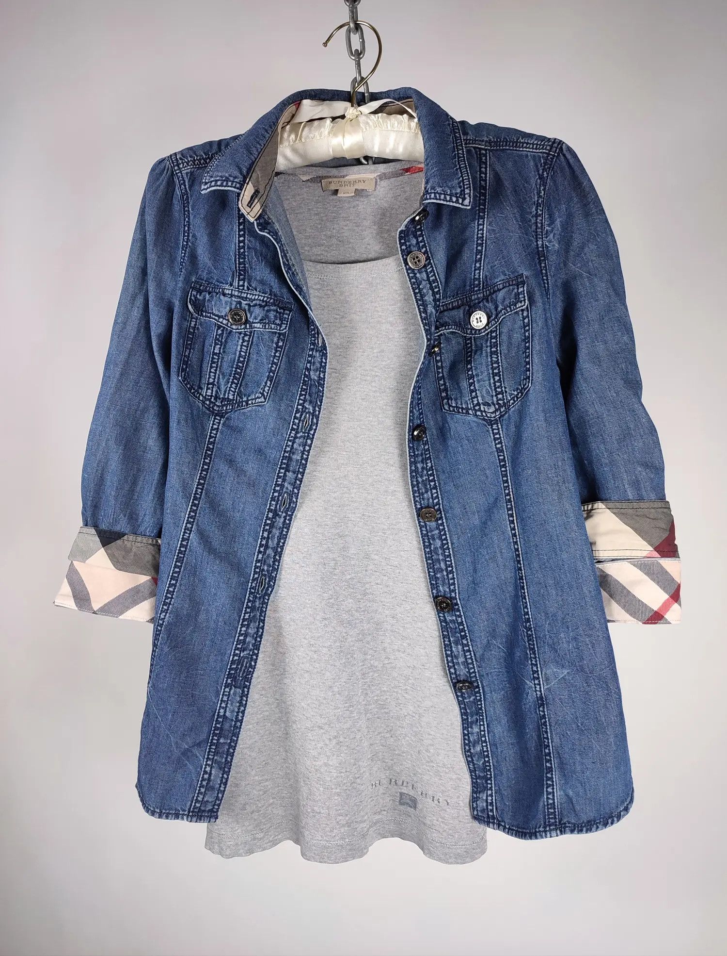 Burberry Burberry Brit denim Button Shirt + dress Size XS / US 0-2 / IT 36-38 - 1 Thumbnail