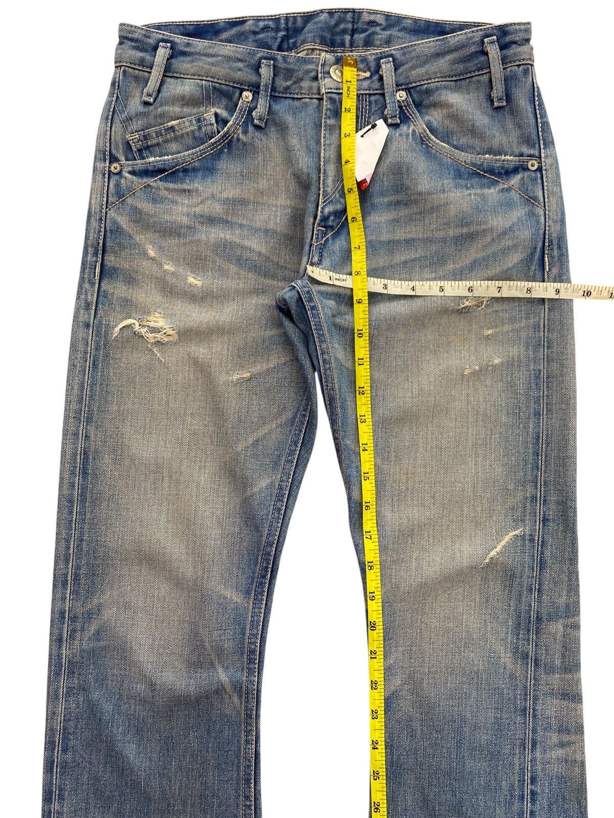 Mr. Olive Mr.Olive Distressed Acid Blue Wash Style Loose Jeans Size US 30 / EU 46 - 10 Thumbnail