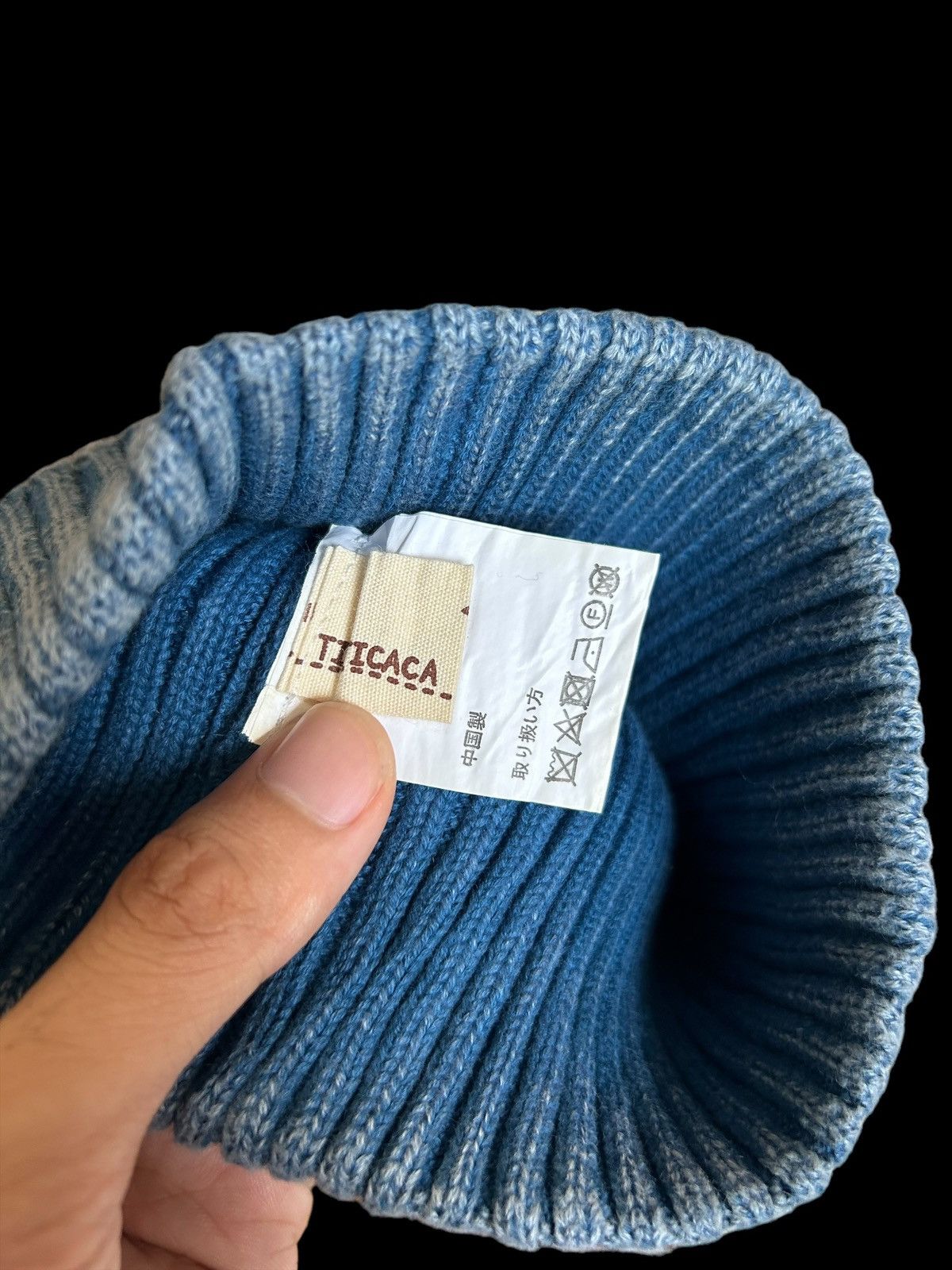 Indigo × Japanese Brand × Kapital Japanese Indigo Design Beanie Hats 🎌 Size ONE SIZE - 3 Thumbnail