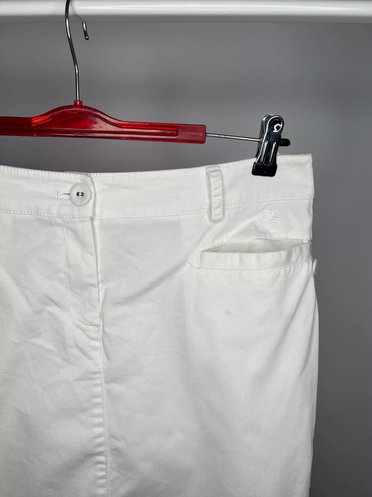Burberry Burberry London Women's White Cotton Blend Jeans Skirt Size 30" / US 8 / IT 44 - 3 Thumbnail