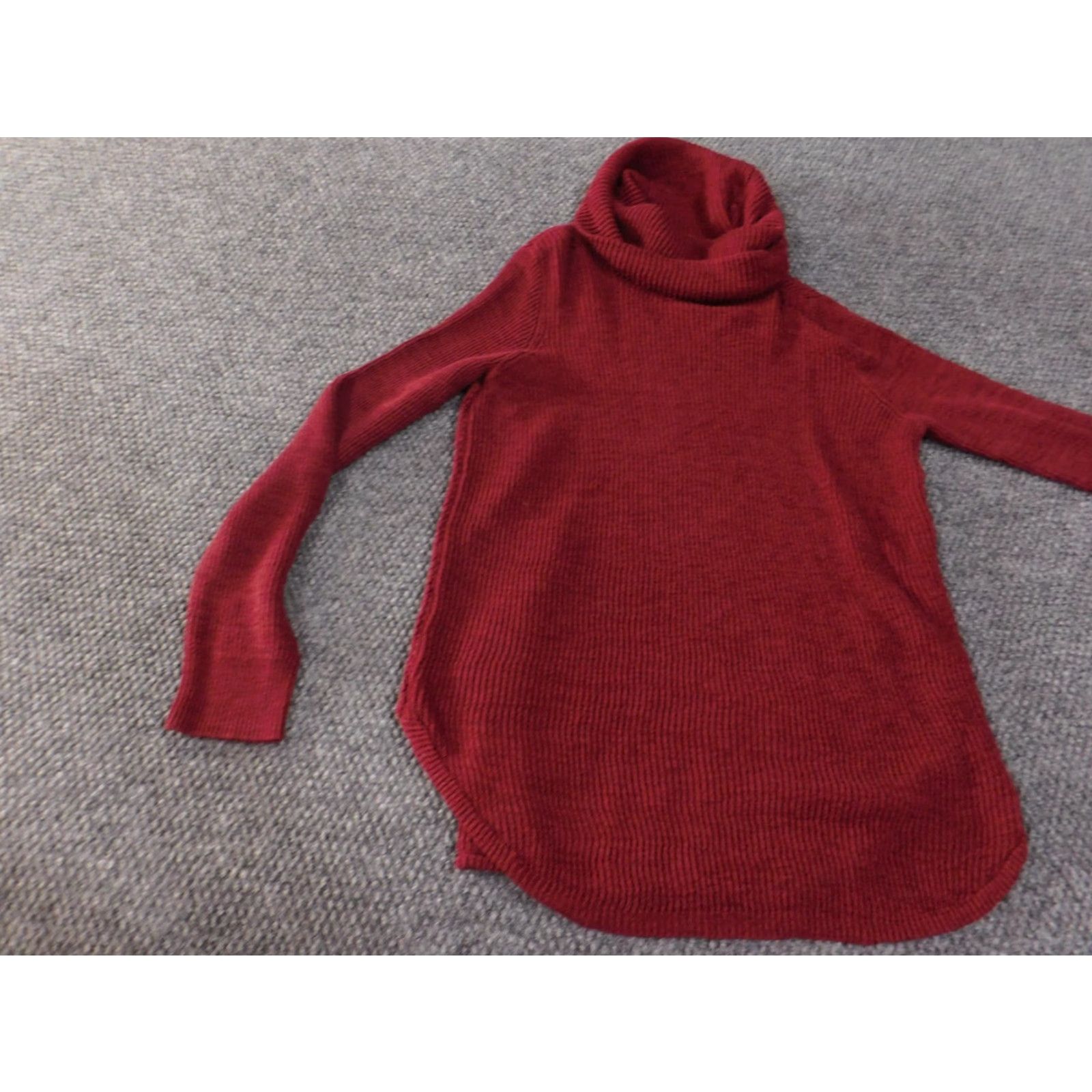 Lucky Brand Lucky Brand Sweater Womens XL Red Lined Pullover Turtleneck Knit Made of Cotton Linen Shirt Style Casual Womens Size XL / US 12-14 / IT 48-50 - 3 Thumbnail