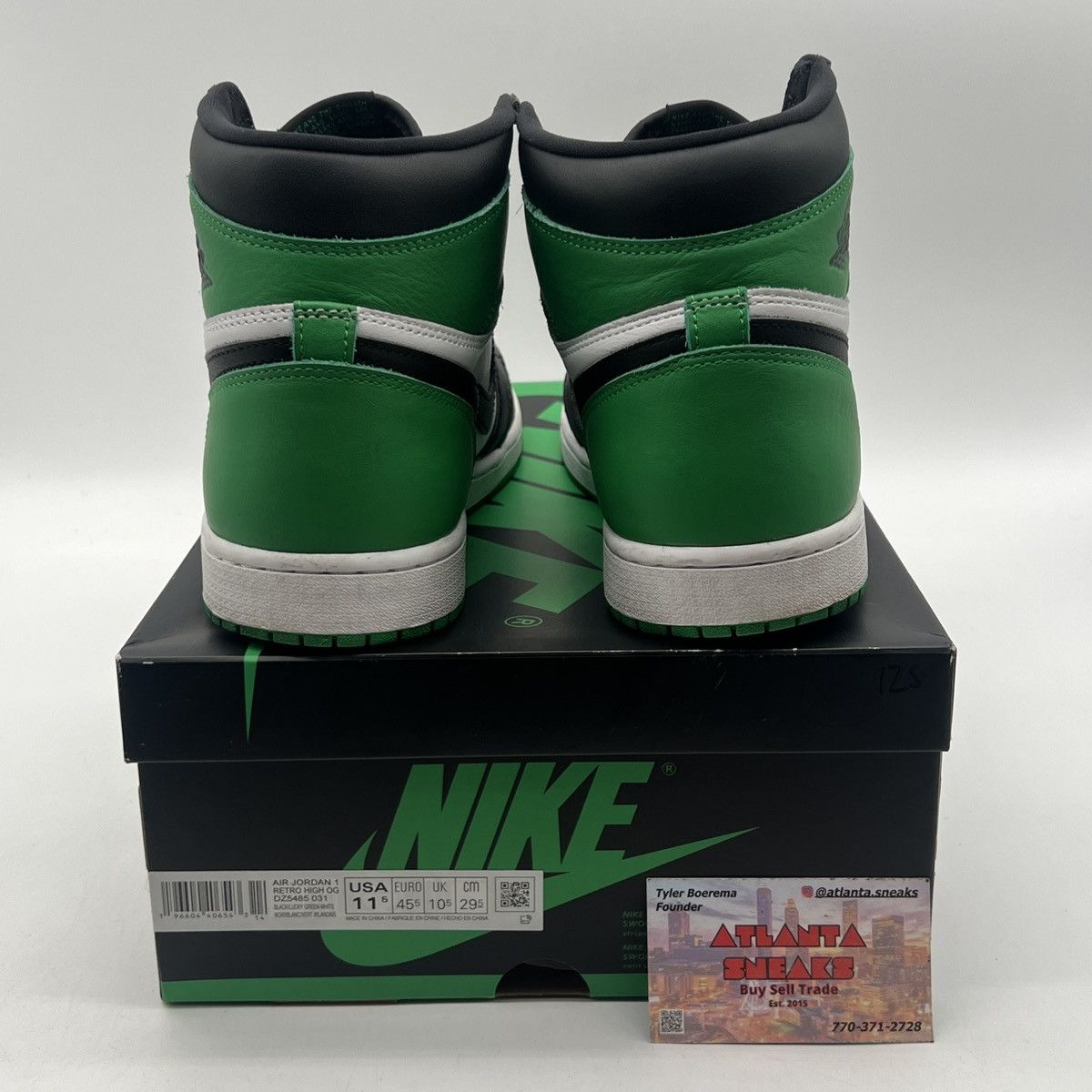 Nike Air Jordan 1 high lucky green Size US 11.5 / EU 44-45 - 3 Thumbnail