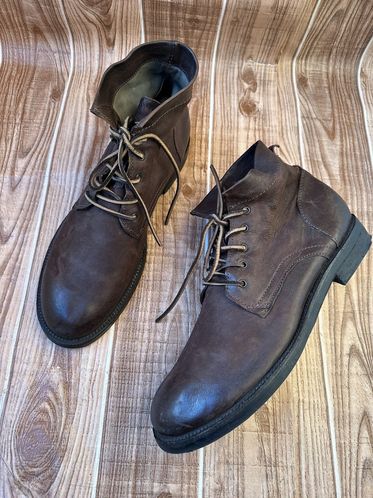 A.S.98 AS 98 Leather Boots Avant Garde Burnished Combat x Guidi Size US 12 / EU 45 - 12 Thumbnail