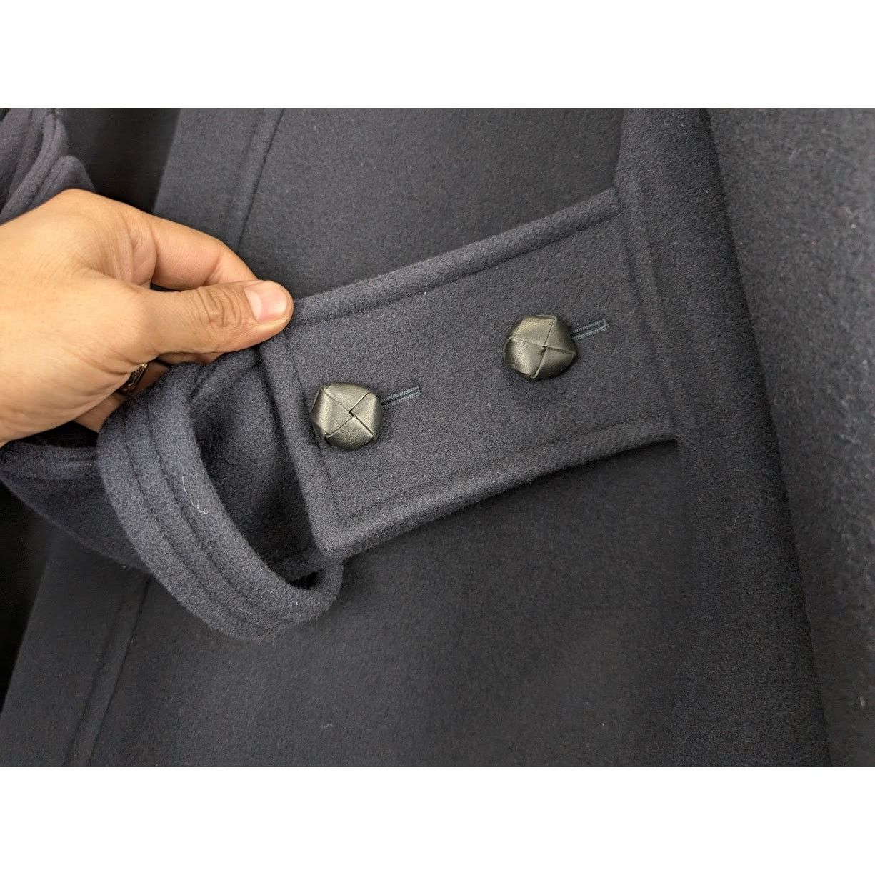 Bottega Veneta o1rshd1 Double Wool Cashmere Coat in Midnight Blue Size US L / EU 52-54 / 3 - 14 Thumbnail