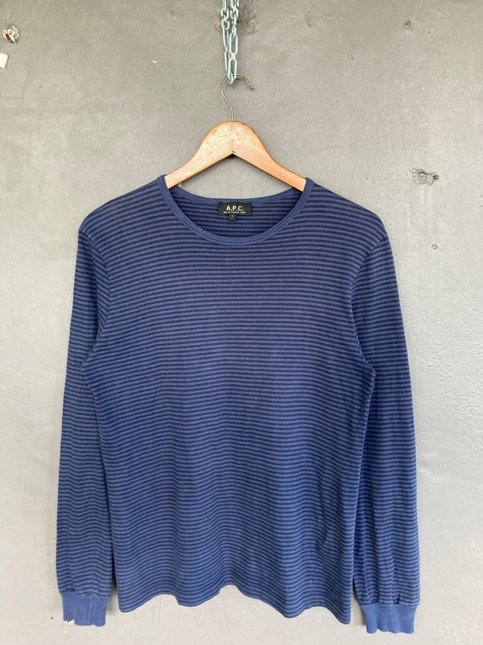 A.P.C. A.P.C. Striped Sweatshirt Size US S / EU 44-46 / 1 - 1 Thumbnail
