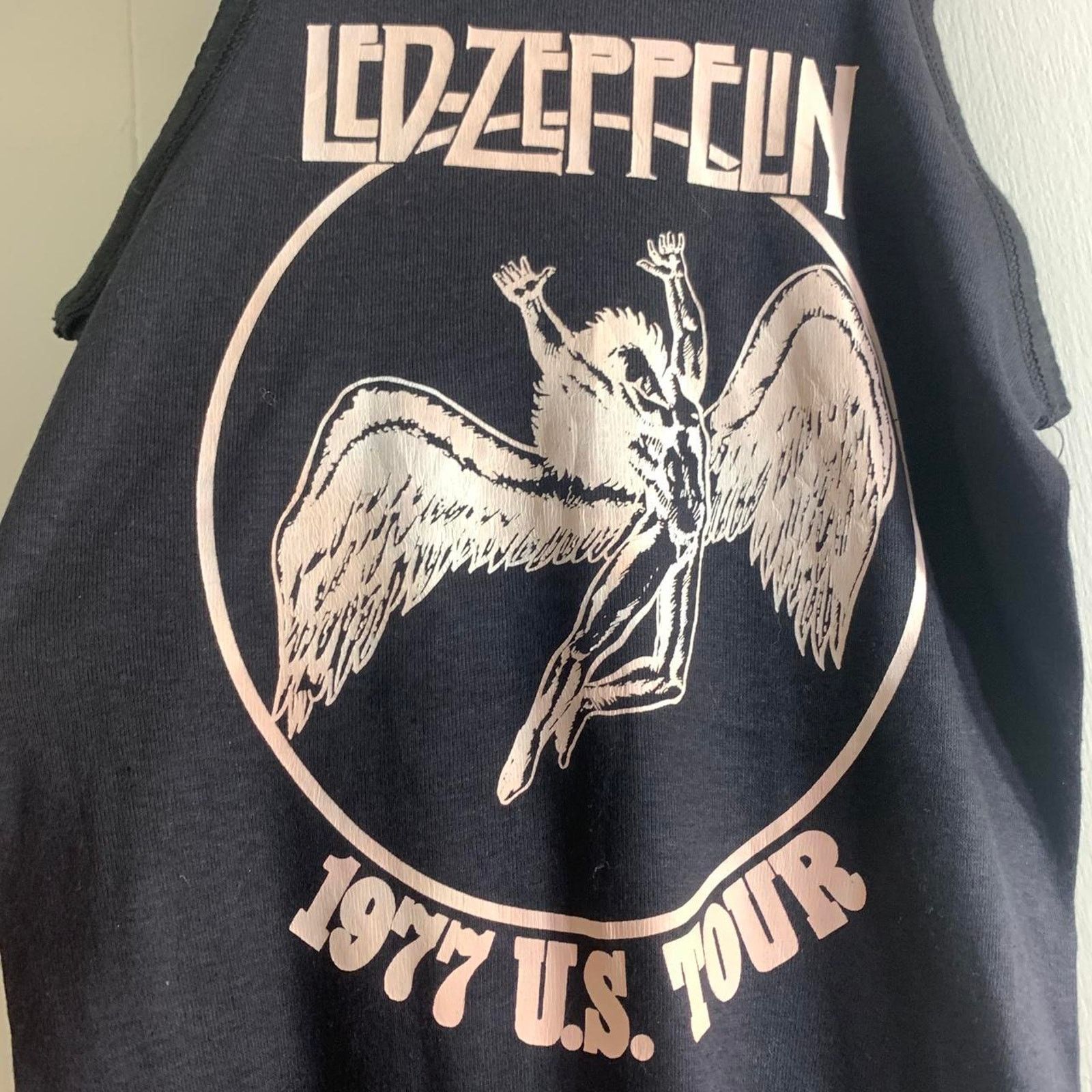 Vintage 1977 LED ZEPPELIN U.S. Tour single stitch tank top 14 LARGE Size XL / US 12-14 / IT 48-50 - 3 Thumbnail