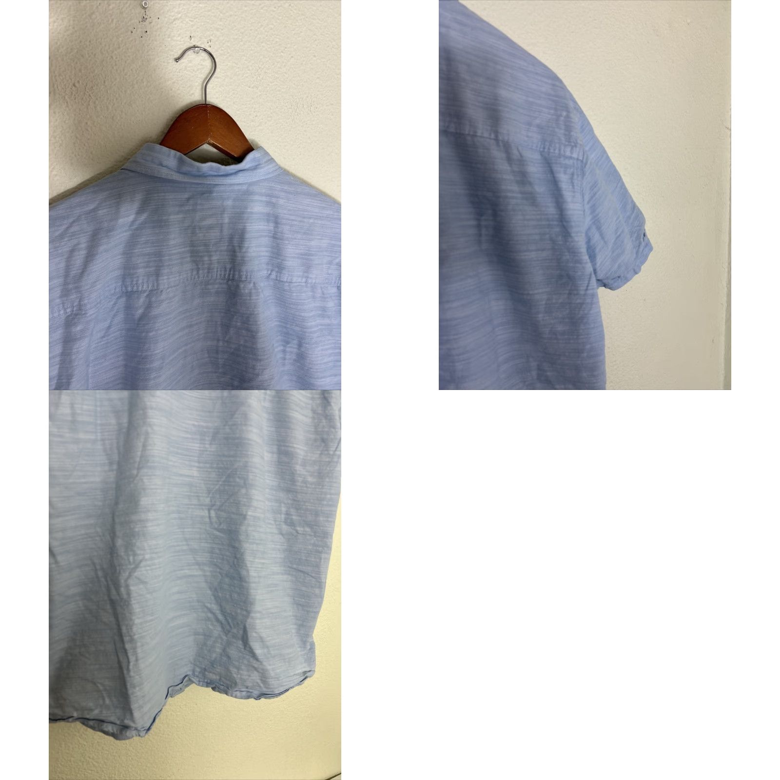 Union LA Union Short Sleeve Button-Up Shirt Mens XXL Light Blue Cotton Size US XXL / EU 58 / 5 - 9 Thumbnail