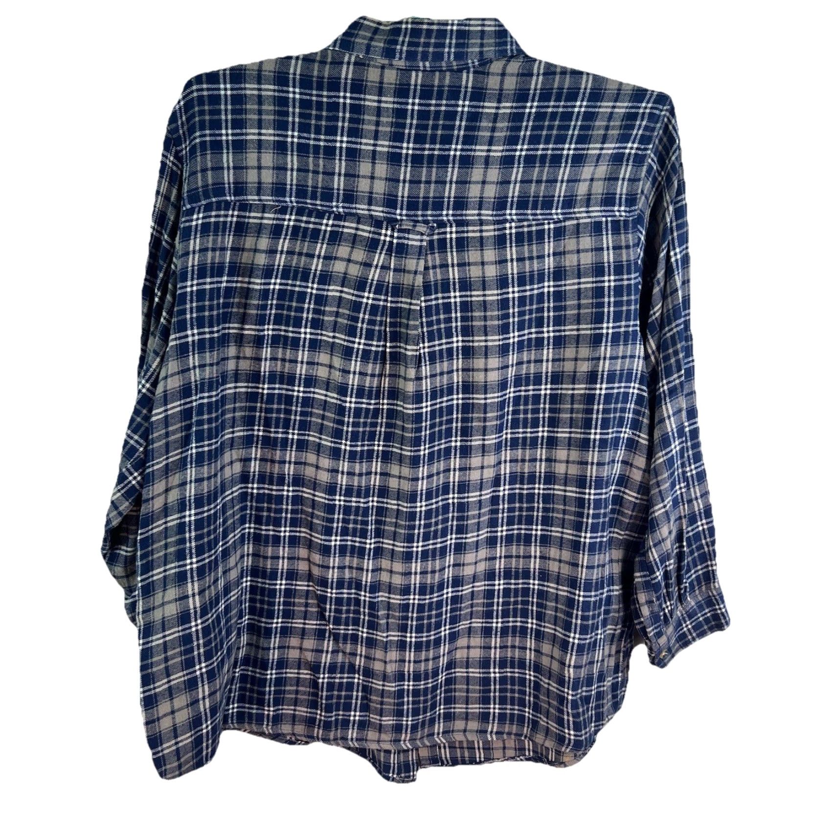 Vintage VINTAGE King Size Plaid Flannel Button-Up Shirt 2XL Men’s Big & Tall Blue 58" Chest Long Sleeve, Relaxed Fit, Casual Workwear, 90s Retro Theme Mens Size US XXL / EU 58 / 5 - 2 Thumbnail