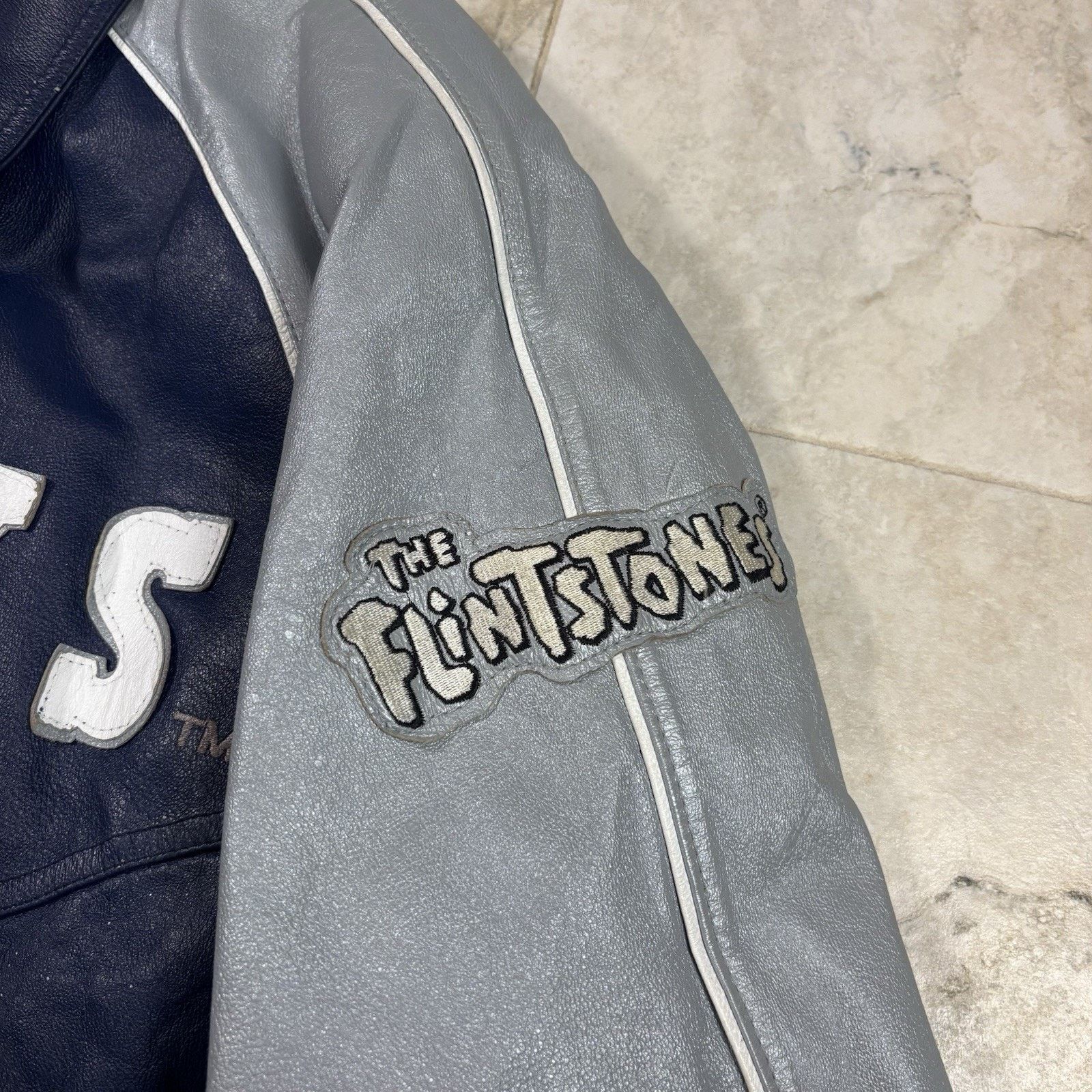 NFL Vintage Dallas Cowboys Flintstones Leather Jacket Mens 2XL Size US XXL / EU 58 / 5 - 6 Thumbnail