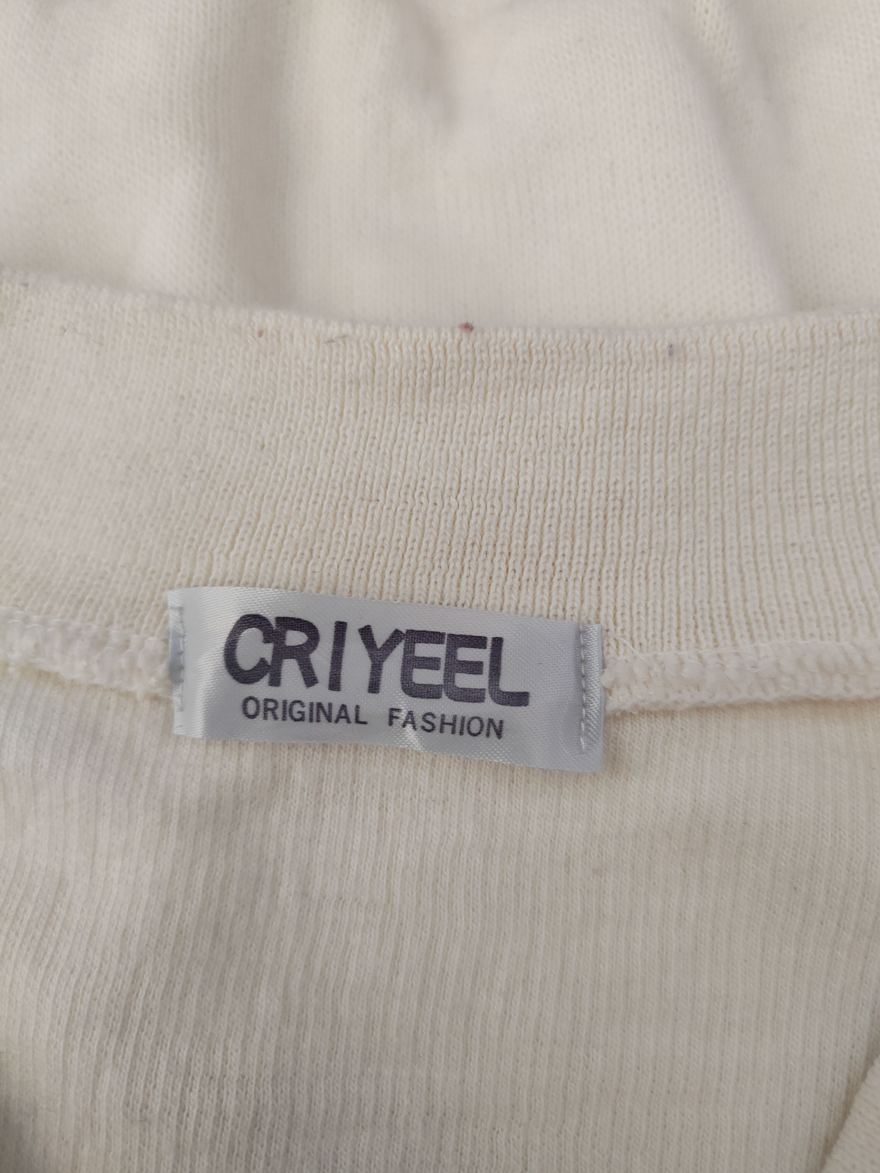 Japanese Brand × Vintage Criyeel Cream vintage Sweatshirts #S2637 Size M / US 6-8 / IT 42-44 - 11 Thumbnail