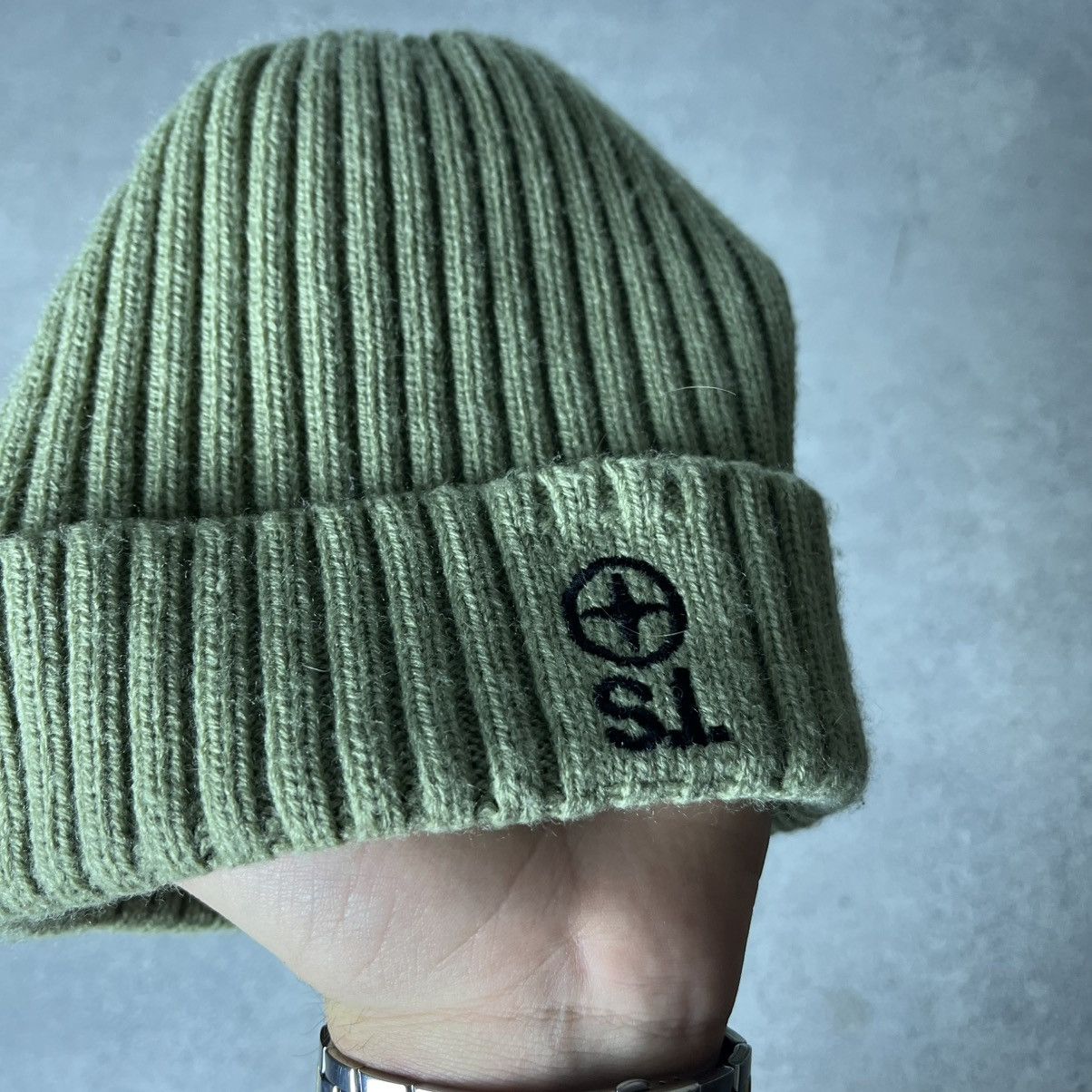 Stone Island Vintage Stone Island Beanie Green Size ONE SIZE - 2 Thumbnail