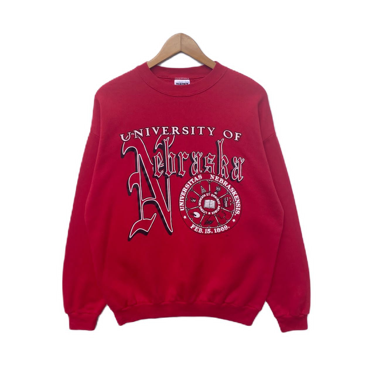 Vintage VINTAGE UNIVERSITY OF NEBRASKA SWEATSHIRT LARGE PULLOVER RED Size US L / EU 52-54 / 3 - 1 Thumbnail