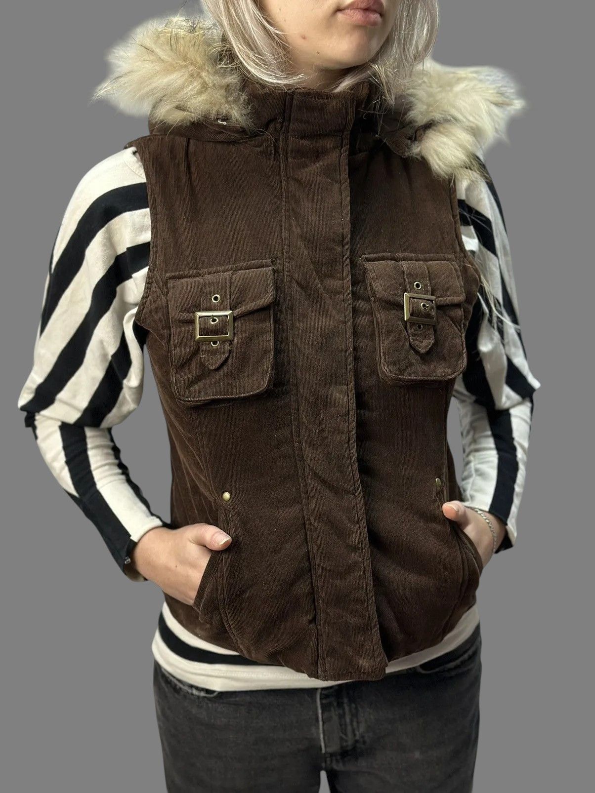 Japanese Brand JAPAN IFSIXWASNINE VEST Fyls Retro LGB Brown Fur Lined GOA M Size M / US 6-8 / IT 42-44 - 12 Thumbnail