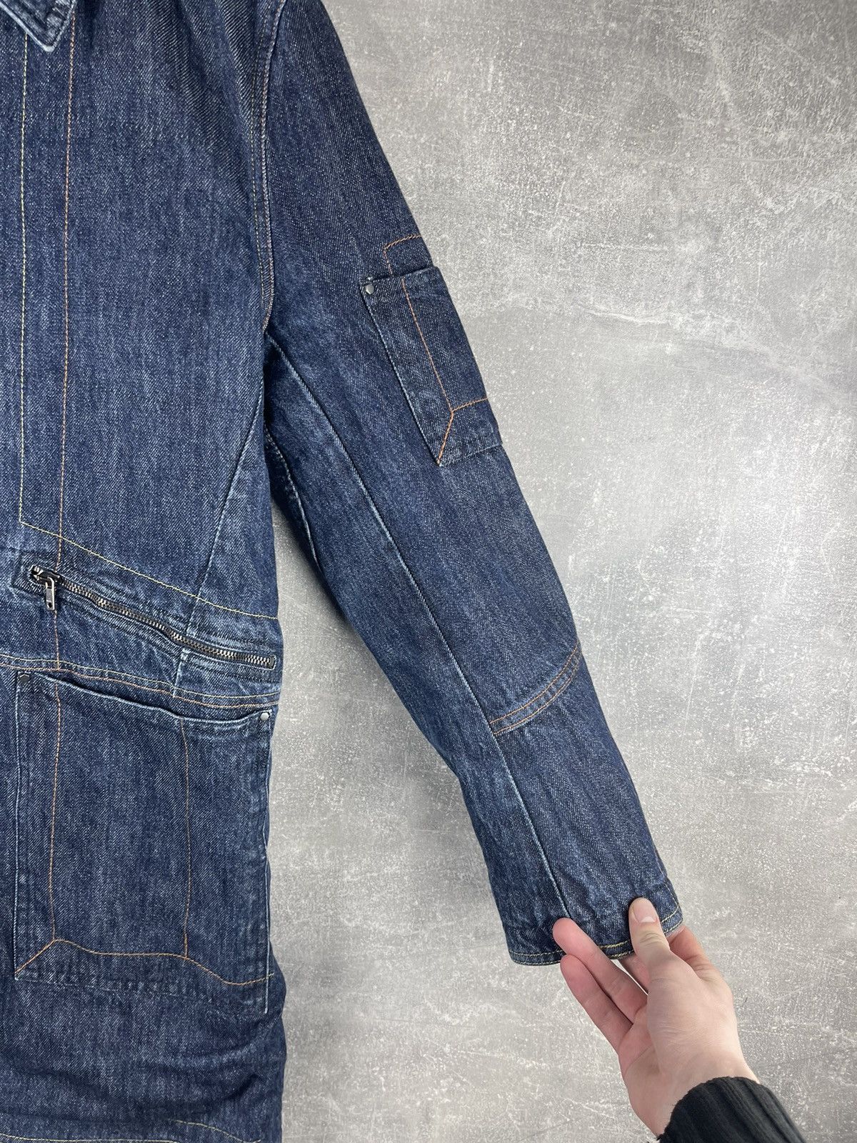 Diesel DIESEL Vintage 00s Avant Grade Sherpa Lined Heavy Denim Coat Size US S / EU 44-46 / 1 - 4 Thumbnail