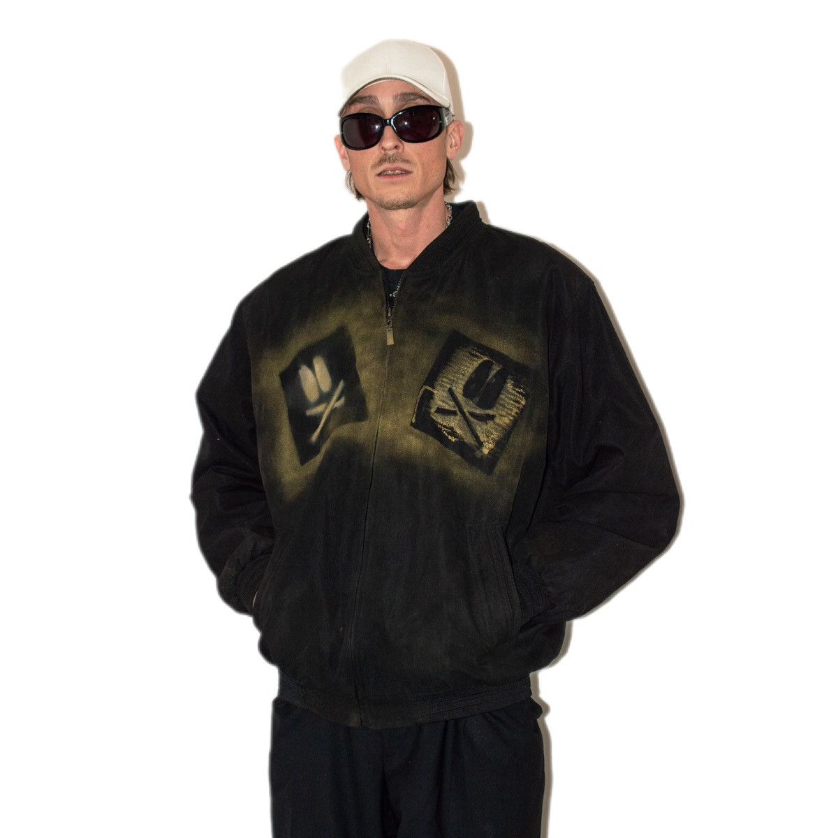 Designer × Vintage Vintage 90s black oversized box cut Reworked graffiti jacket Size US L / EU 52-54 / 3 - 1 Thumbnail