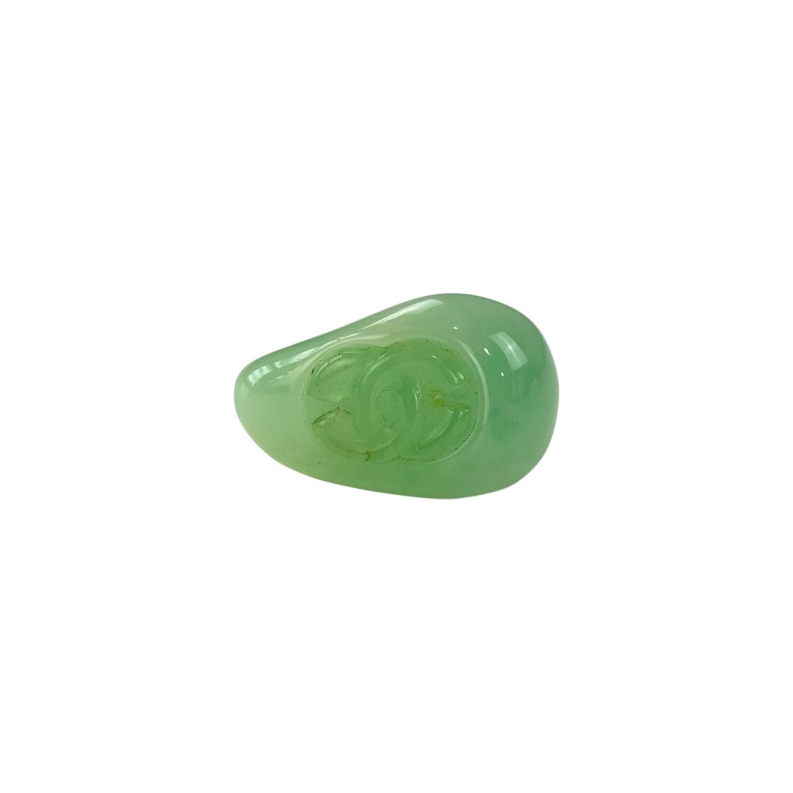 Chanel Chanel CC Faux Jade Ring Size ONE SIZE - 11 Thumbnail