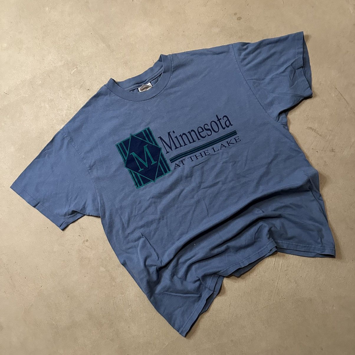 Hanes Vintage 90s Hanes Single Stitch Minnesota Lakes Shirt Size US XL / EU 56 / 4 - 1 Thumbnail