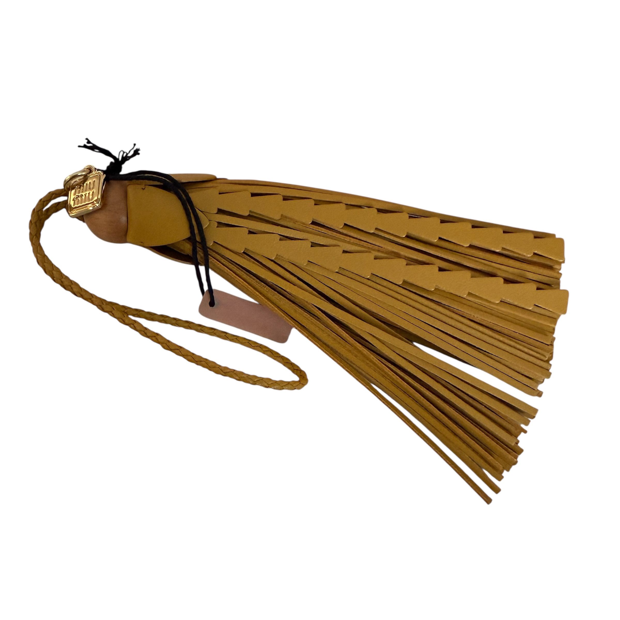 Miu Miu Miu Miu 5TL542 Tassel Leather Bag Charm Trick Whiskey Brown Size ONE SIZE - 3 Thumbnail
