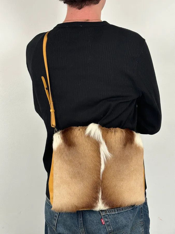 Dries Van Noten SS2015 Dries Van Noten Fur Beige Leather Shoulder Bag Size ONE SIZE - 2 Thumbnail