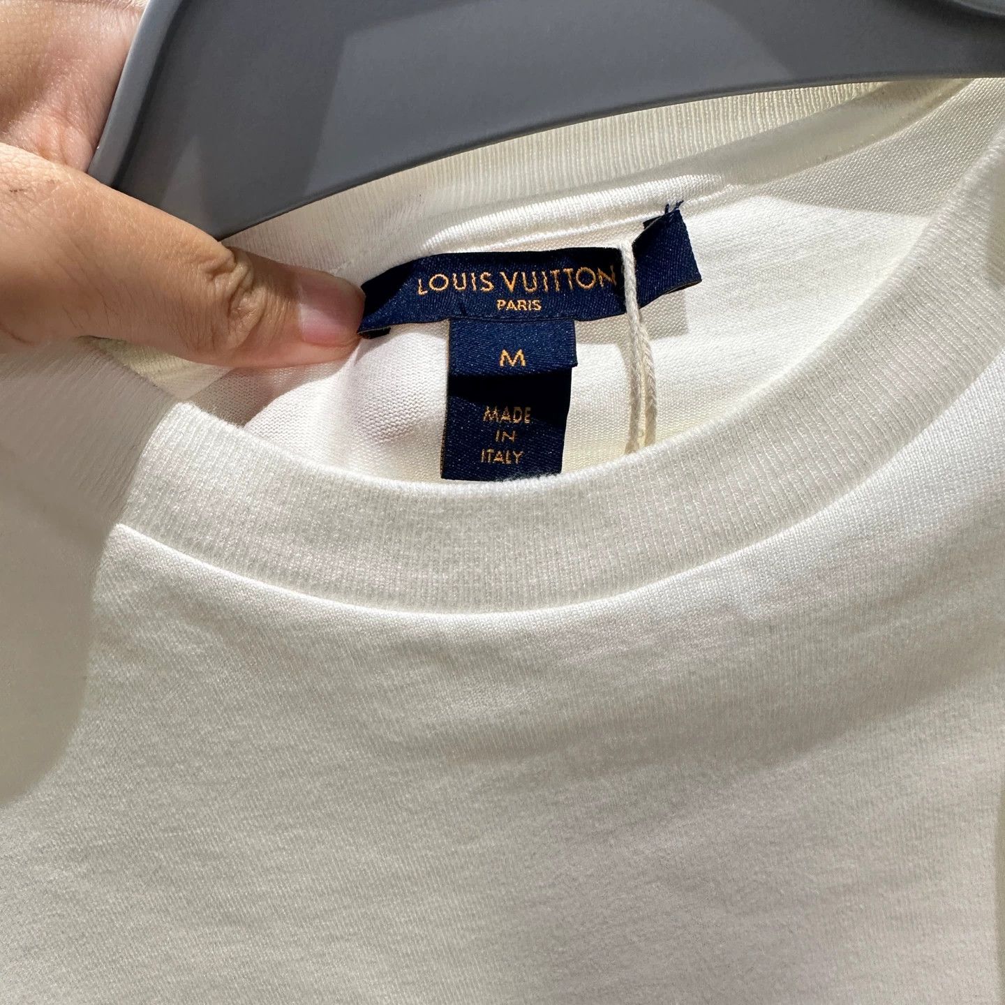 Louis Vuitton LV ribbon white short sleeve M cotton apr563 Size M / US 6-8 / IT 42-44 - 3 Thumbnail