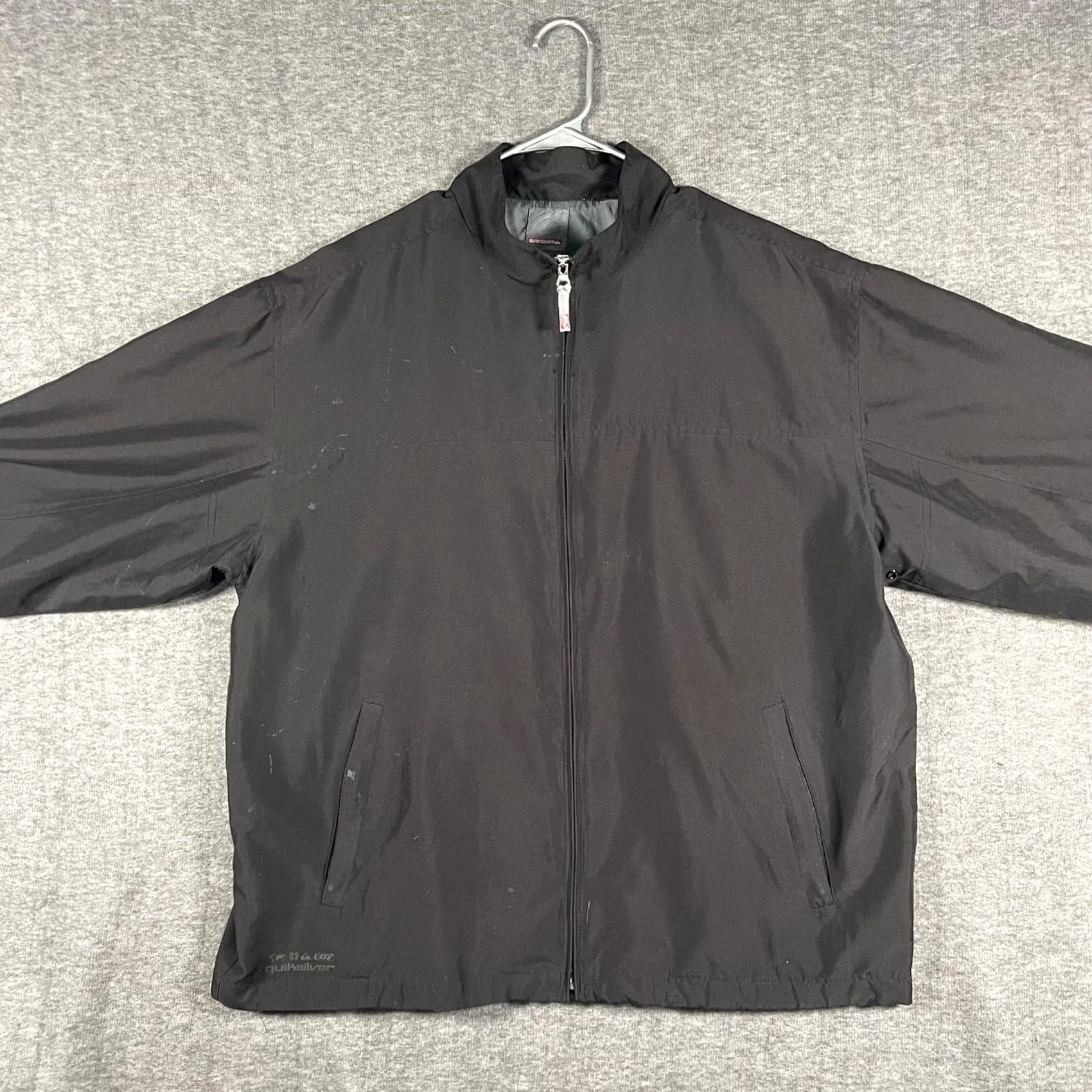 Quiksilver VINTAGE Quiksilver Jacket Mens XL Black Full Zip Lightweight Windbreaker Surf Casual Mens XL Black Size US XXL / EU 58 / 5 - 3 Thumbnail