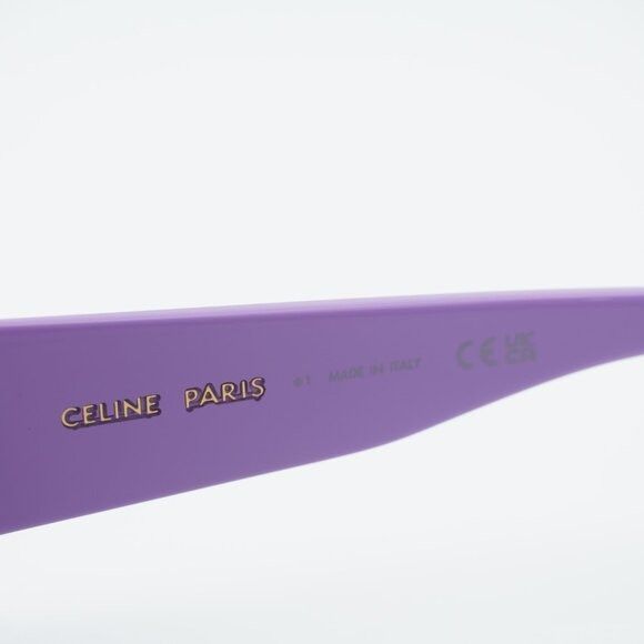 Celine Celine CL40294I 78A Sunglasses Shiny Purple Rectangle Frame Size ONE SIZE - 8 Thumbnail