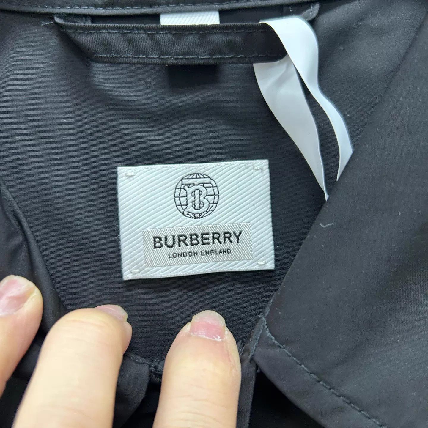 Burberry Burberry New Black Big Logo Front & Back Jacket 54 Size US L / EU 52-54 / 3 - 3 Thumbnail