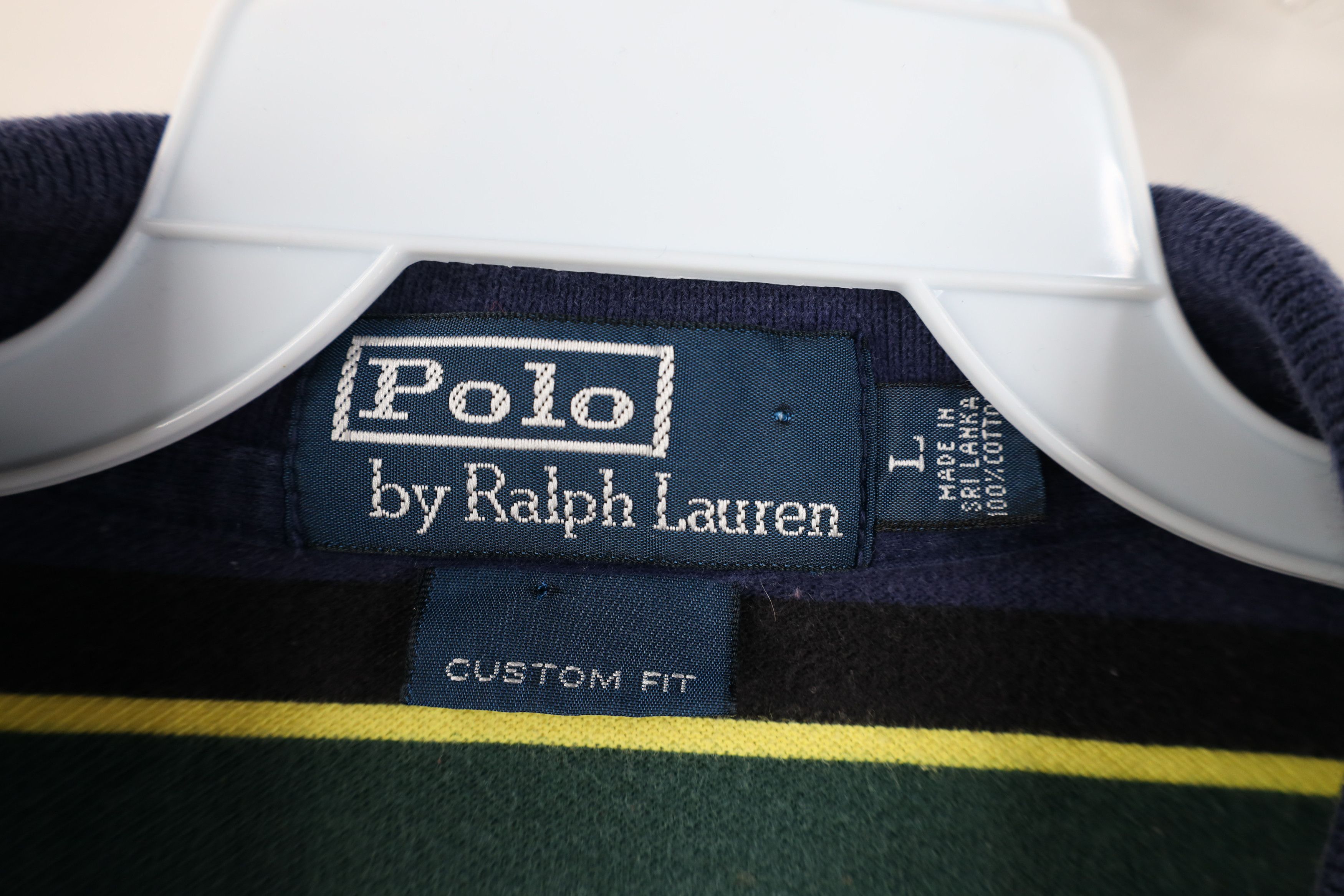 Polo Ralph Lauren Vintage 90s Ralph Lauren Striped Collared Golf Polo Shirt Size US L / EU 52-54 / 3 - 7 Thumbnail