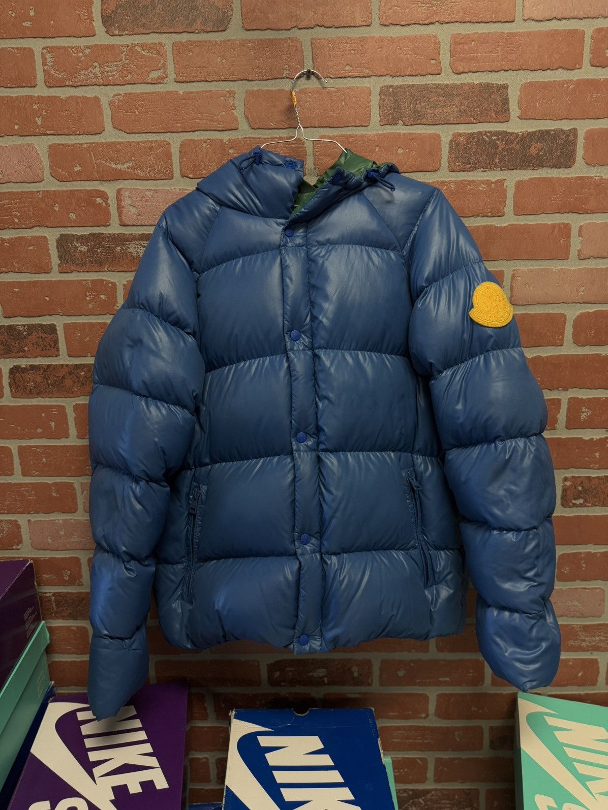 Moncler Moncler Suginami Giubbotti Men Size (2) Blue Green $1770 Size US M / EU 48-50 / 2 - 1 Thumbnail